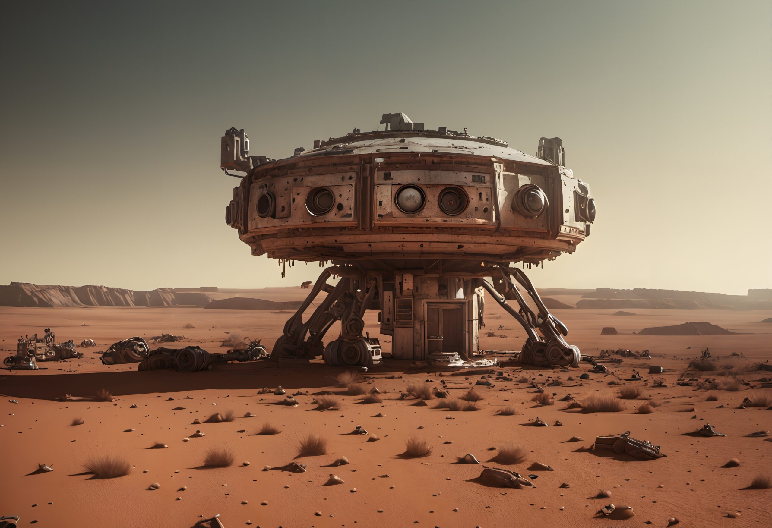 Futuristic Mars Desert Installation
