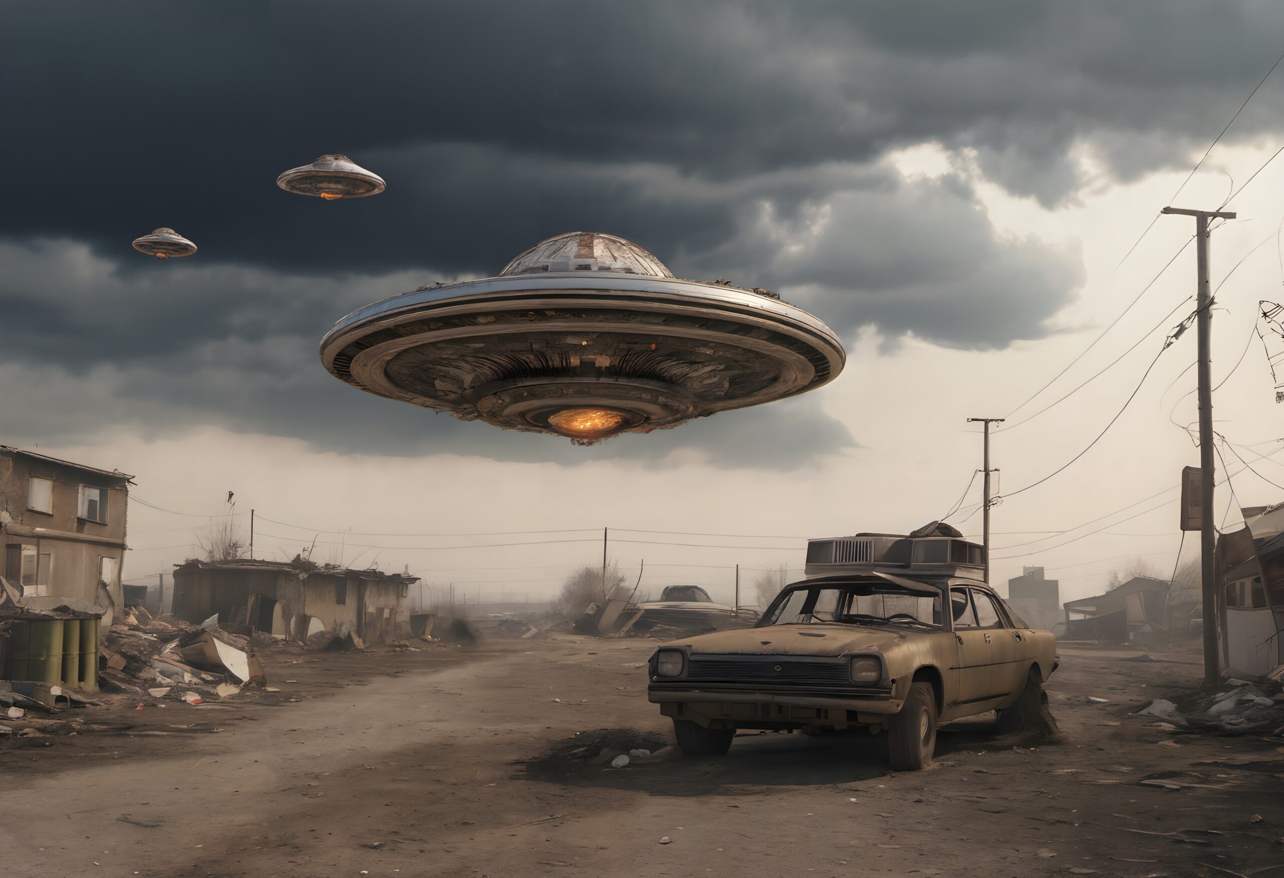 Alien Encounter in Abandoned Town