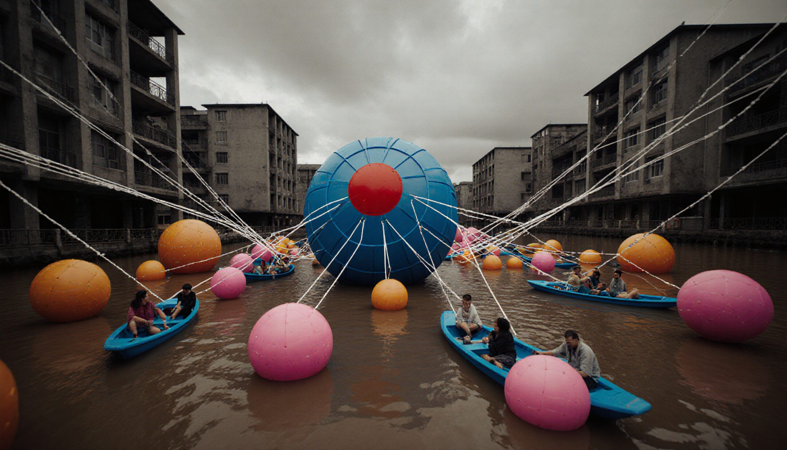 Floating Art Installation on Canal