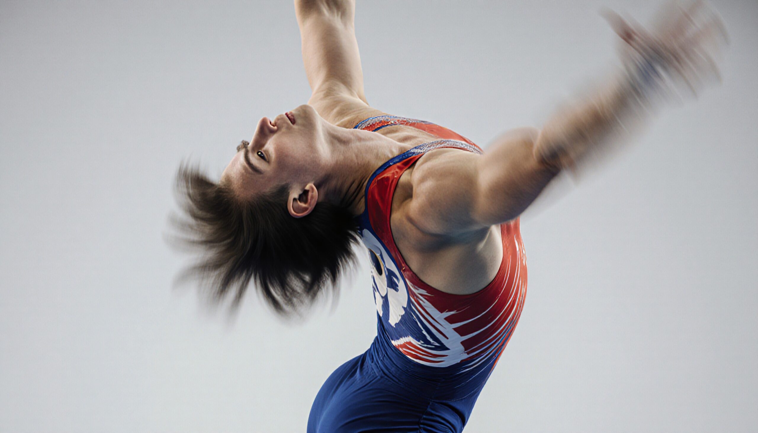 Dynamic Gymnastics Leap Captured