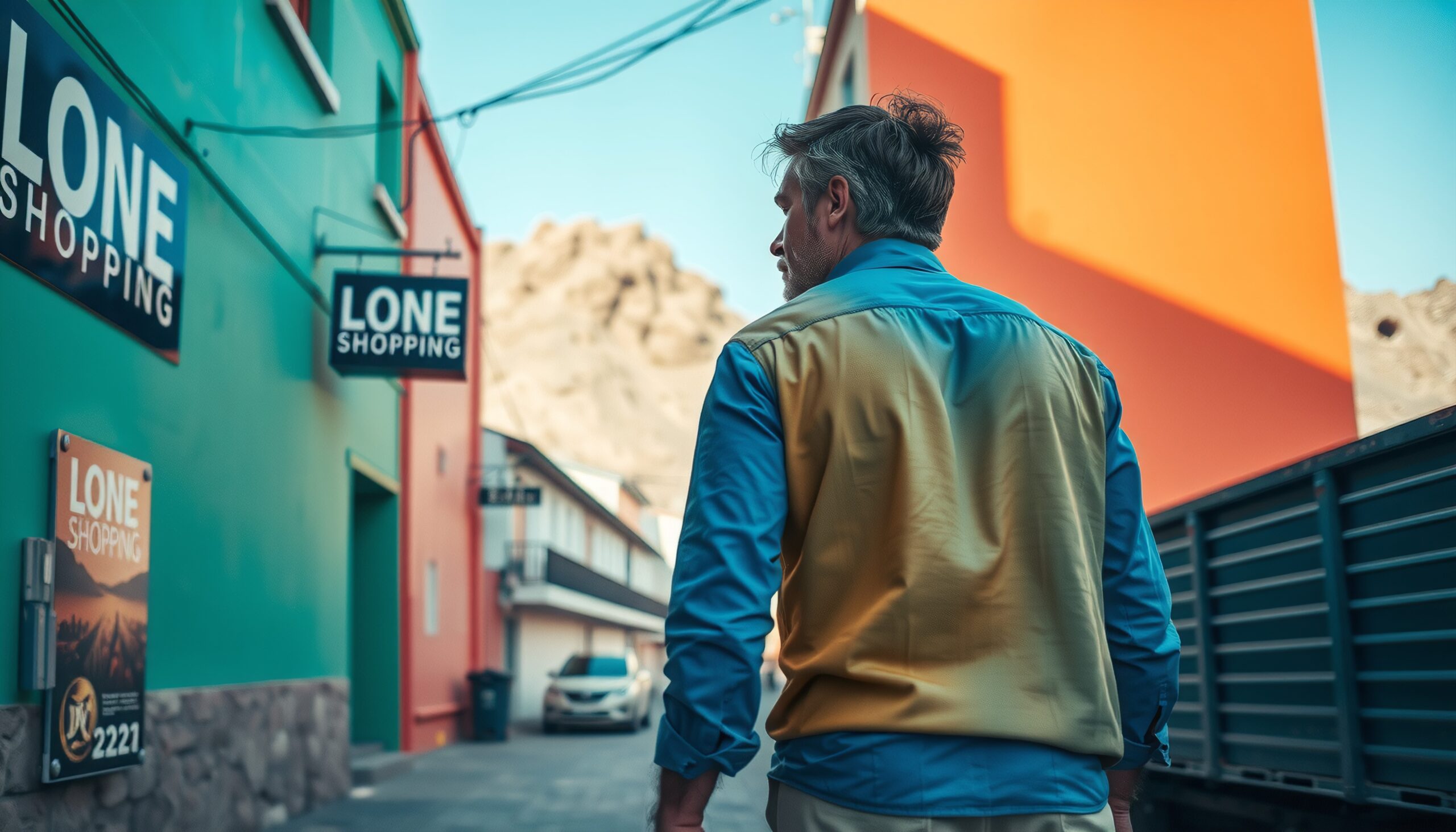 Exploring a Colorful Shopping Alley