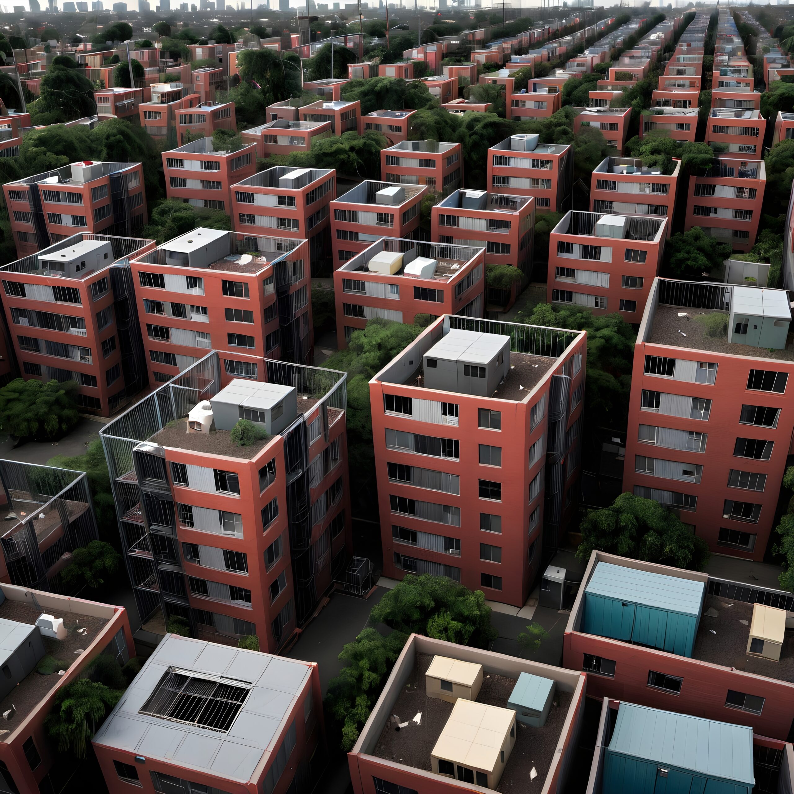 Modern Urban Housing Landscape