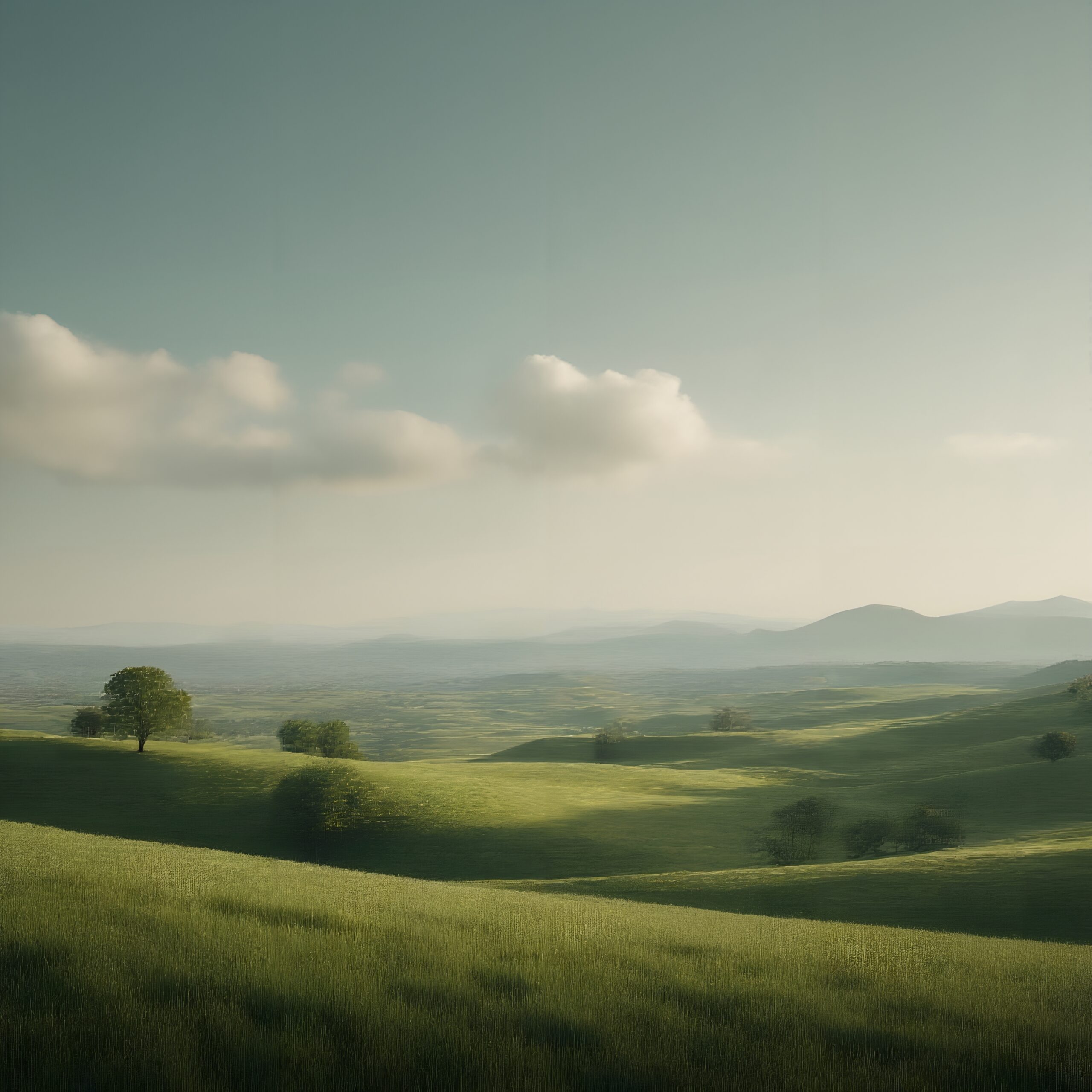 Tranquil Hills Under Blue Sky