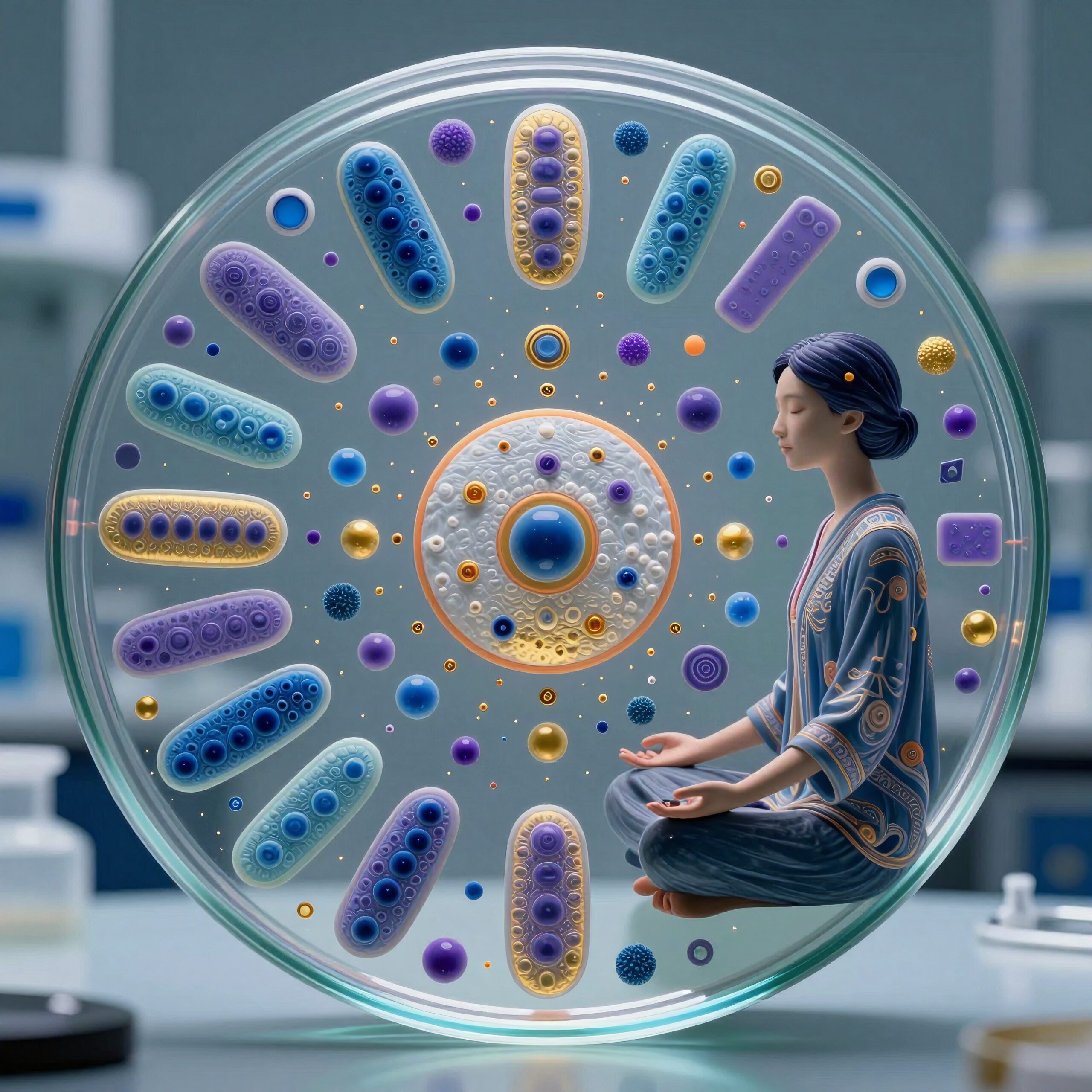 Meditative Cellular Harmony Artwork