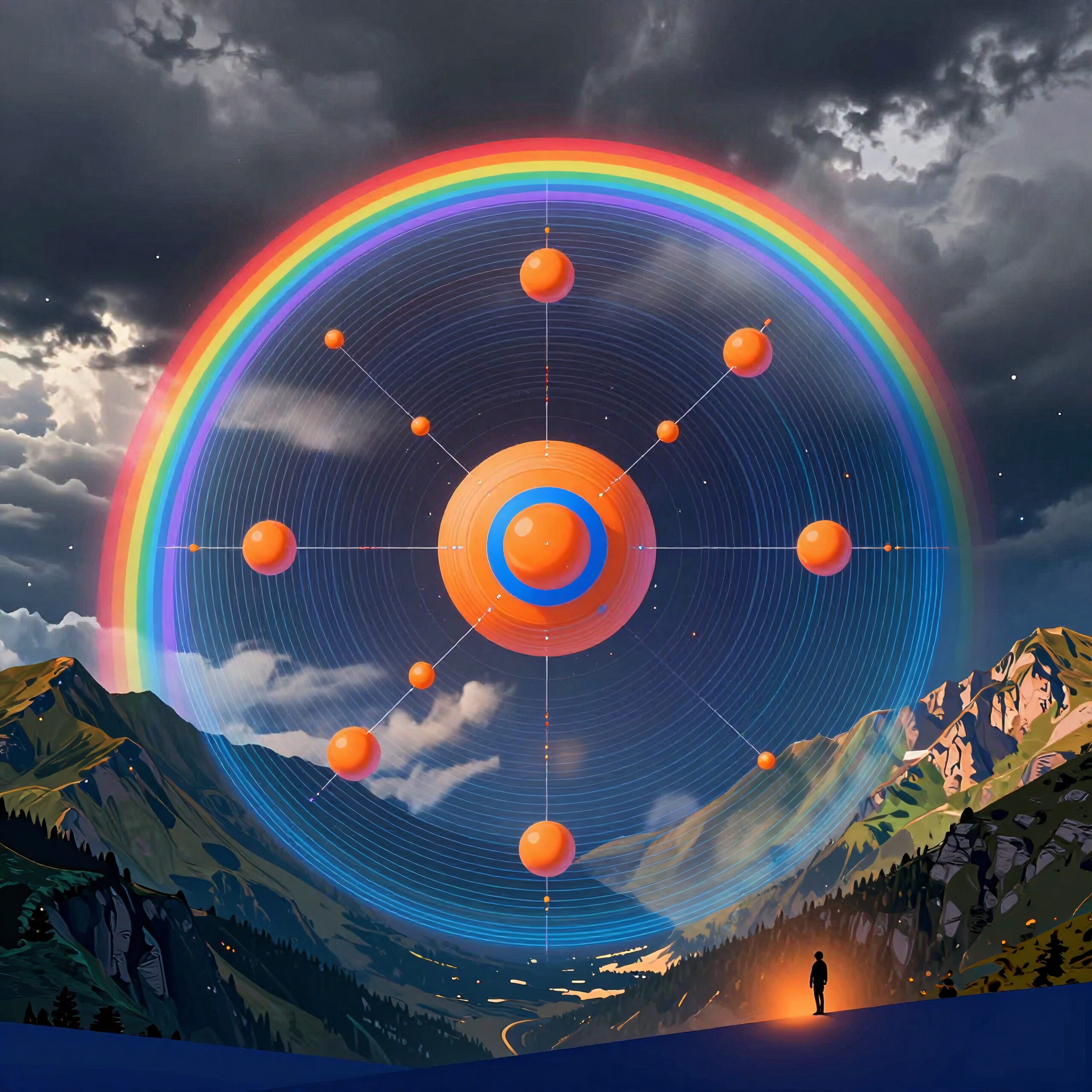 Cosmic Geometry in Mountain Landscape