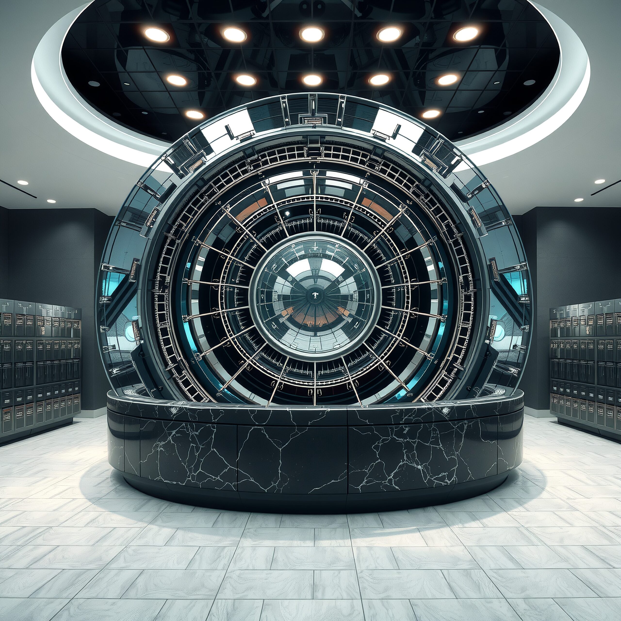 Futuristic High-Tech Vault Room
