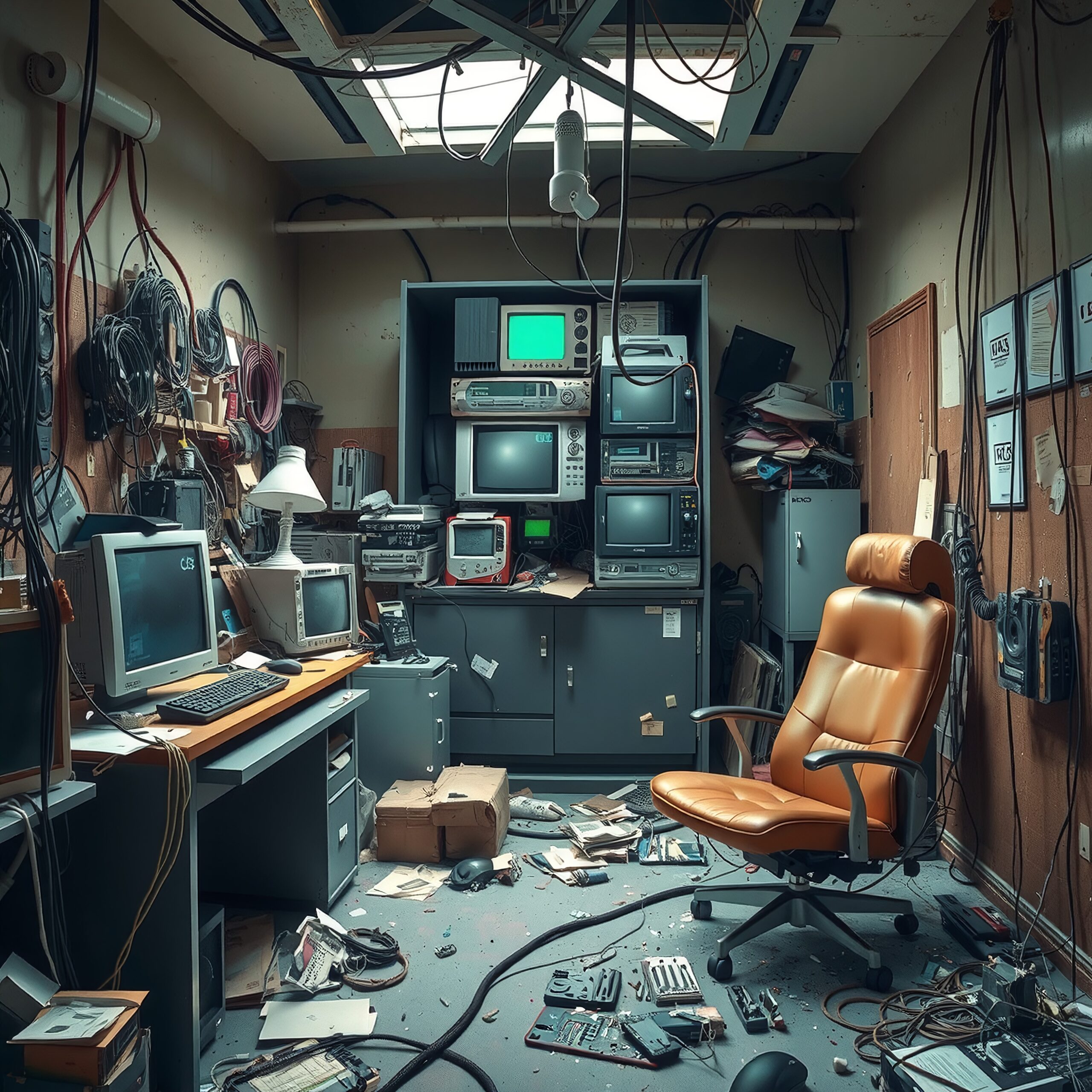 Abandoned Retro Technology Room