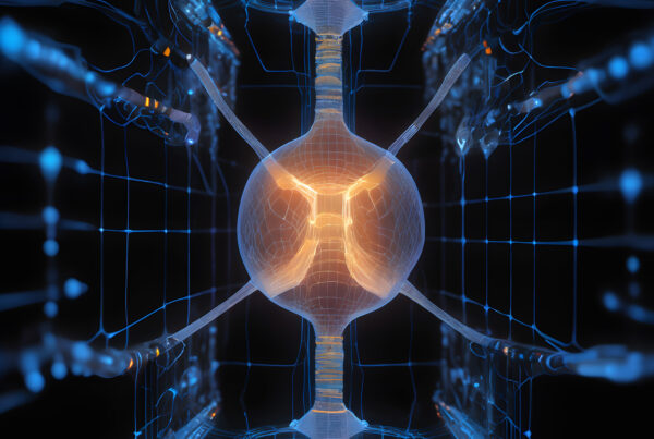 Futuristic Digital Brain: Abstract Neural Network Visualization