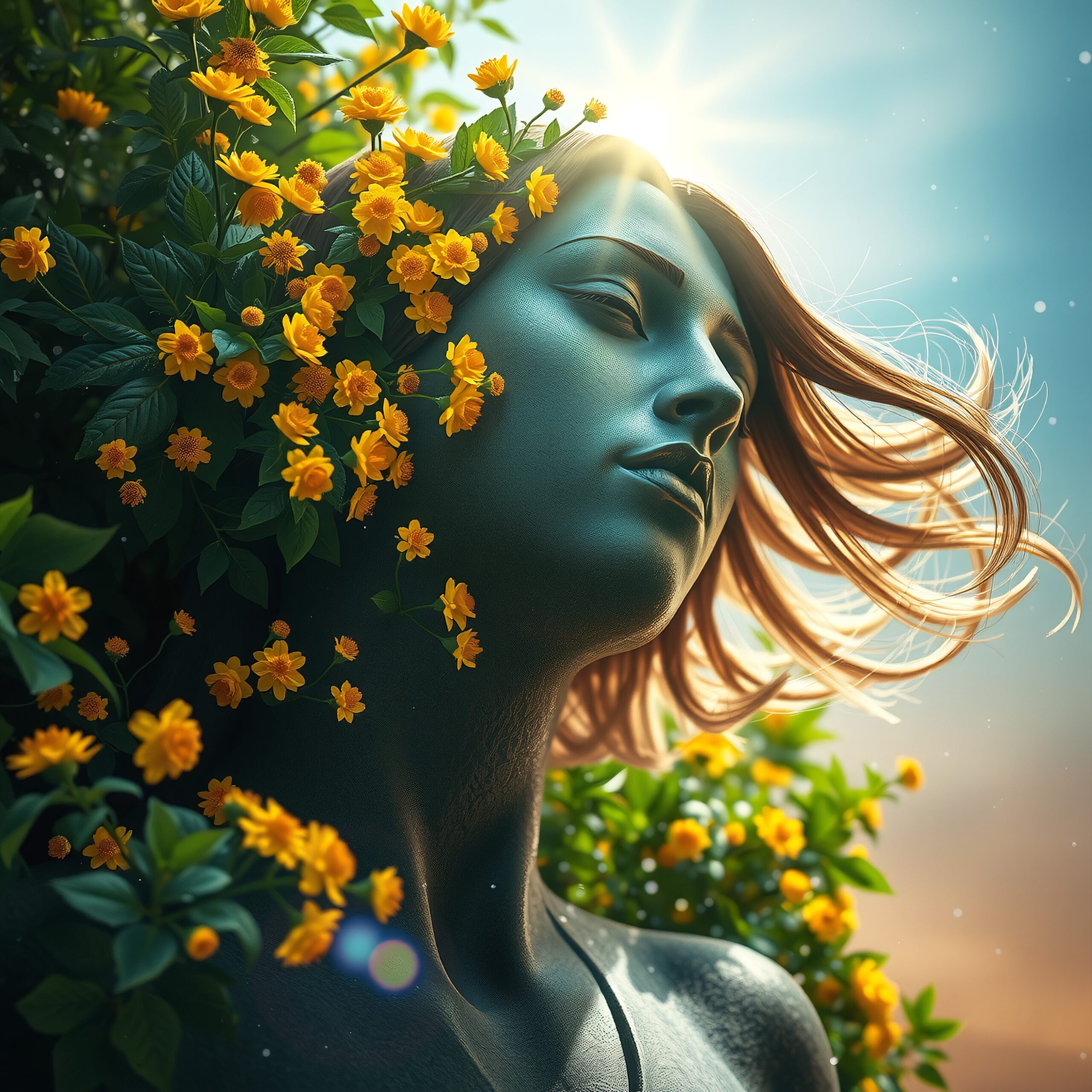 Nature’s Embrace Tranquil Floral Unity