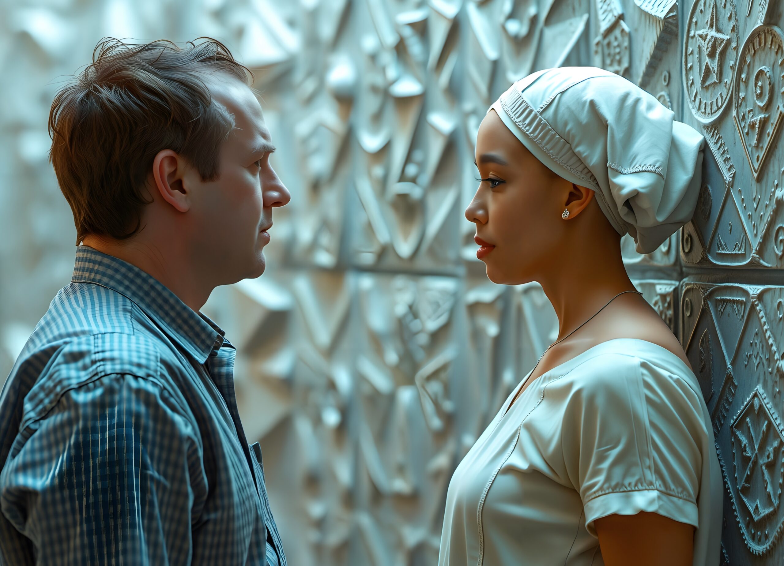 Intense Stare in Patterned Room