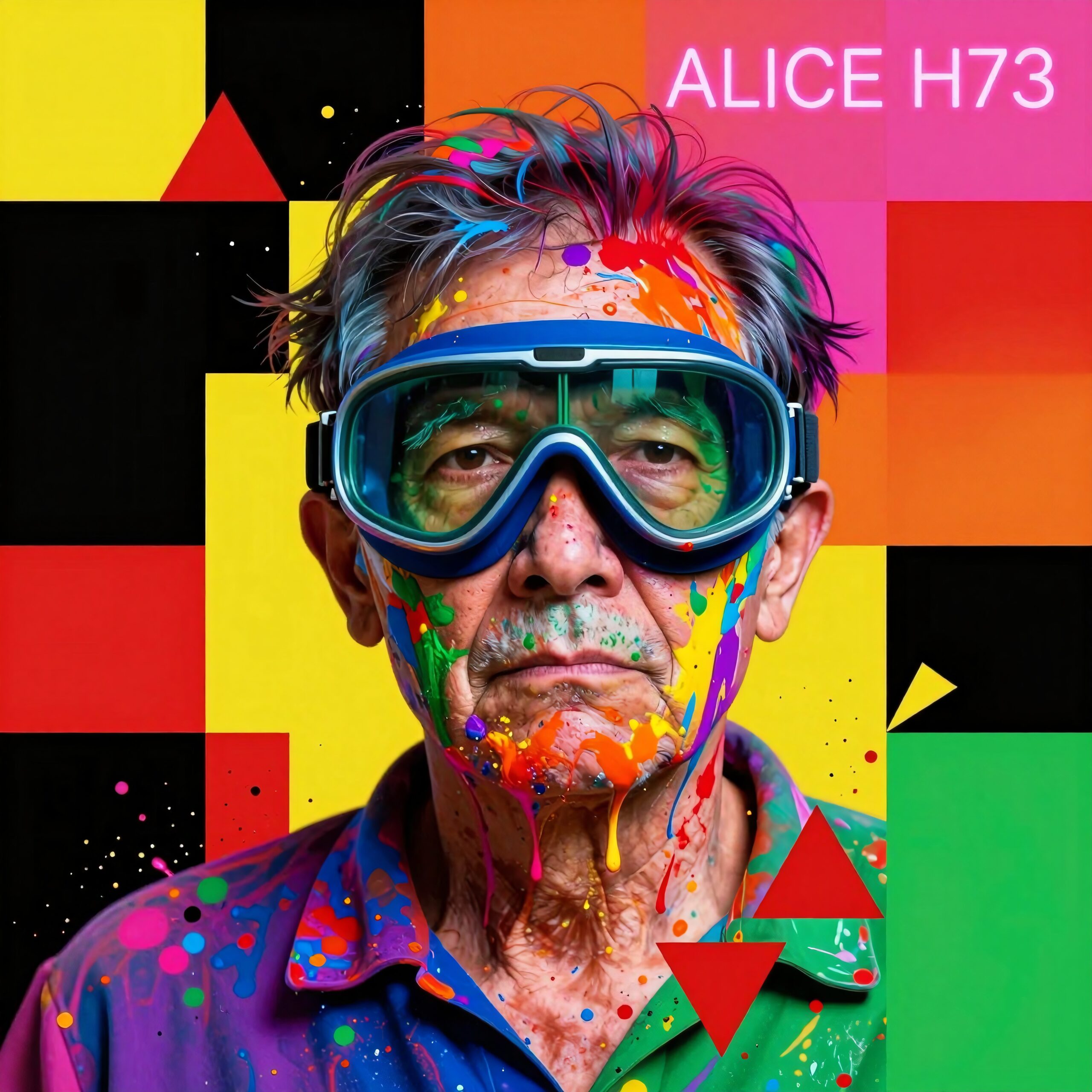 Vibrant Expression Through Splatter Art