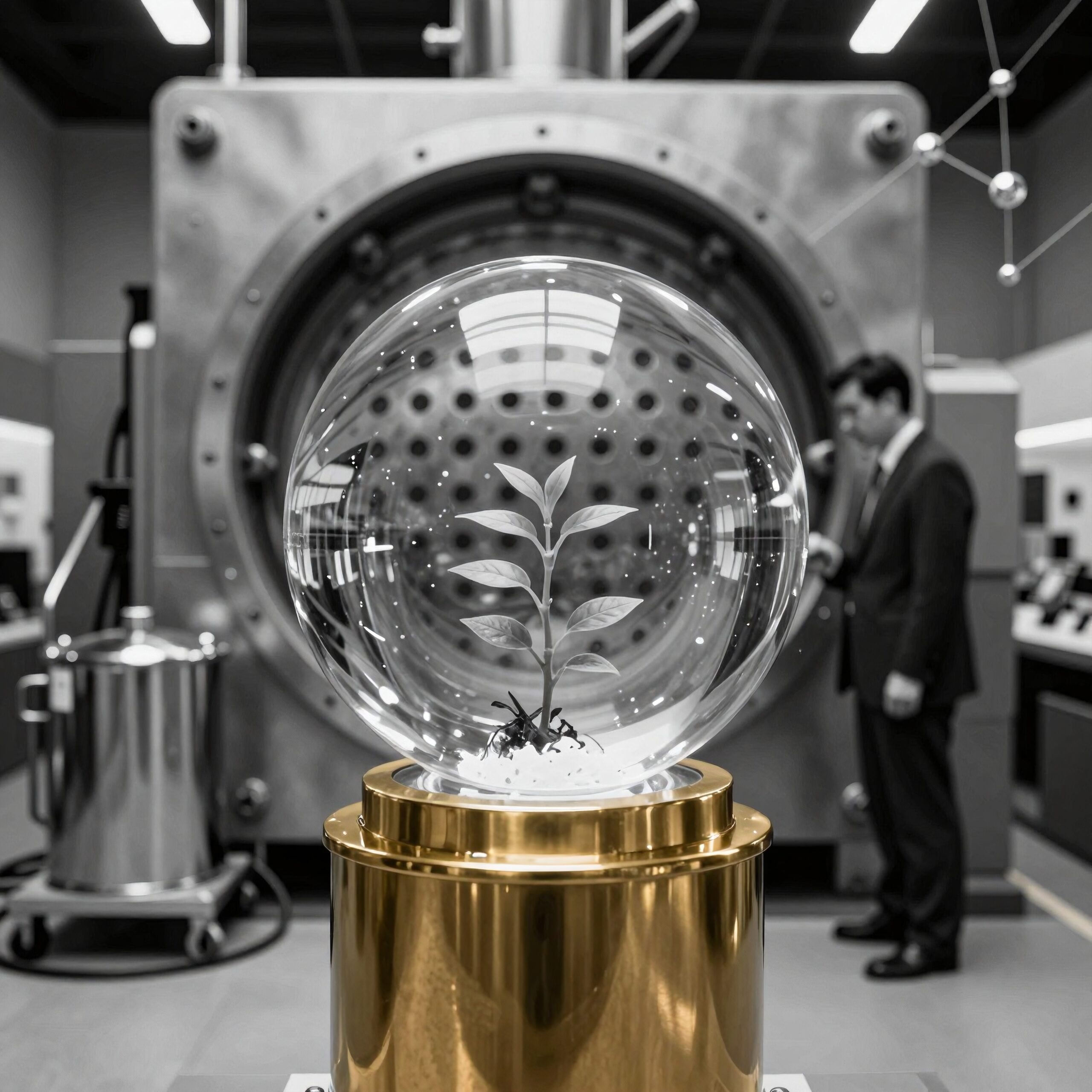 Futuristic Laboratory Plant Research