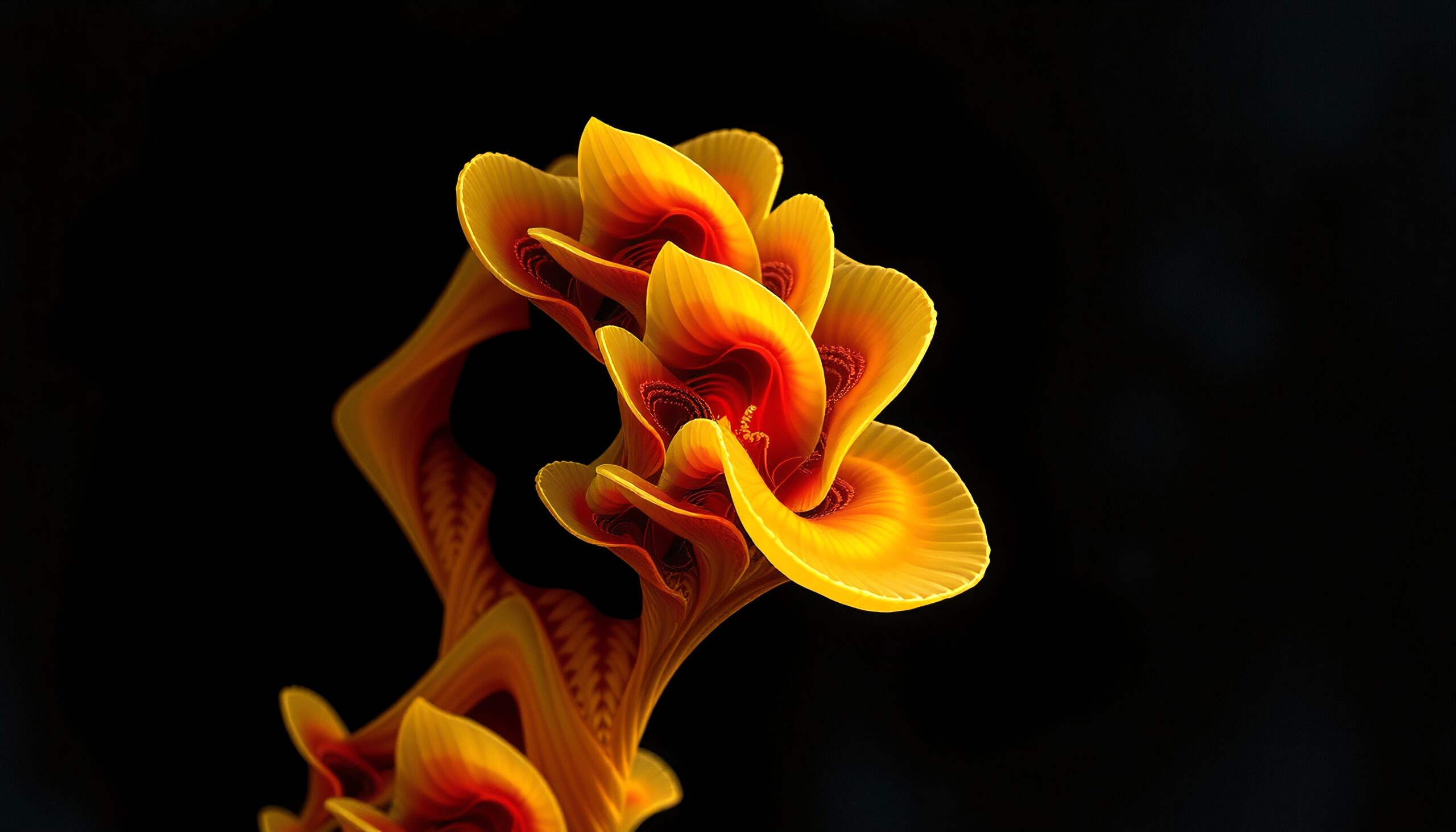 Floral Abstract Digital Sculpture