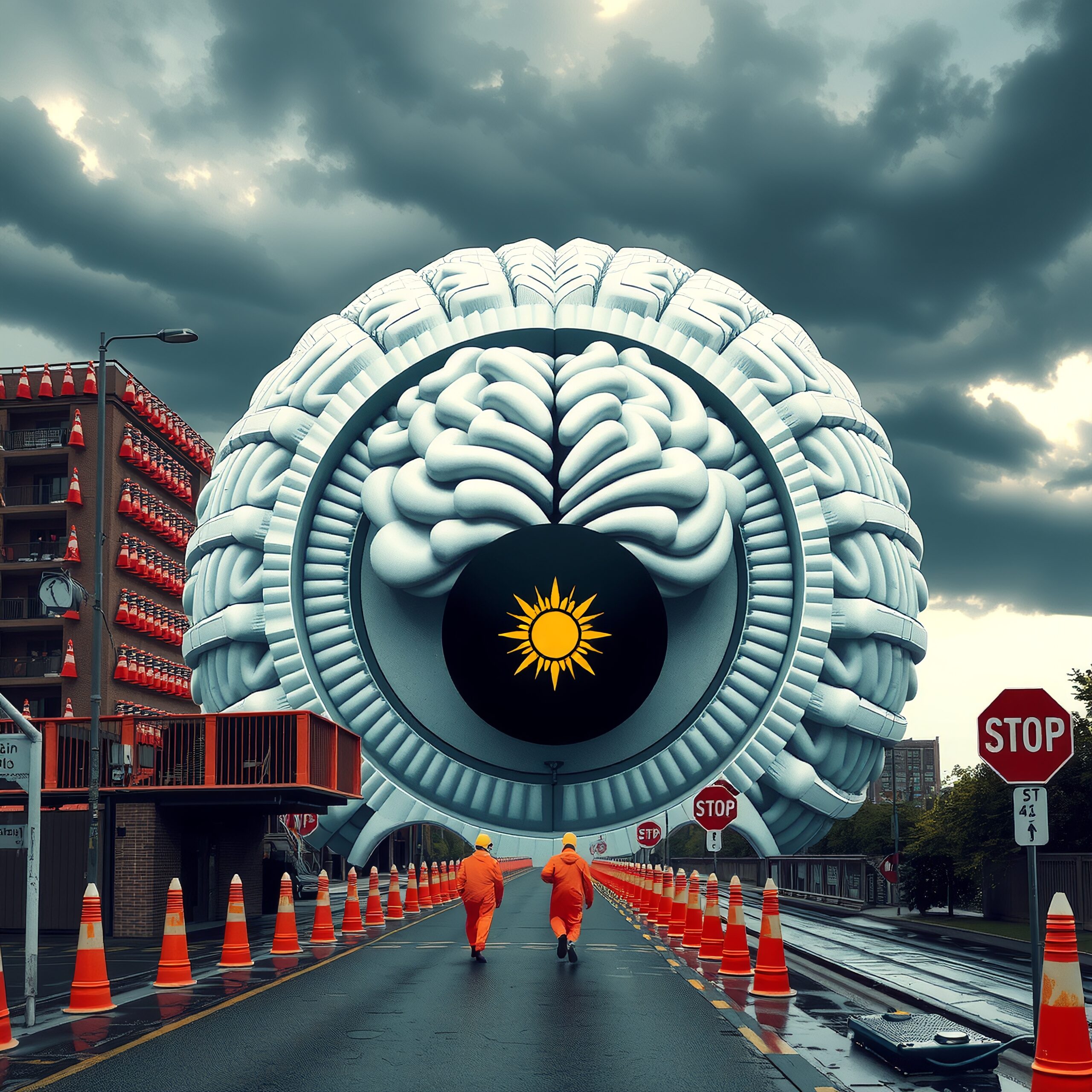 Surreal Urban Futuristic Eye Structure