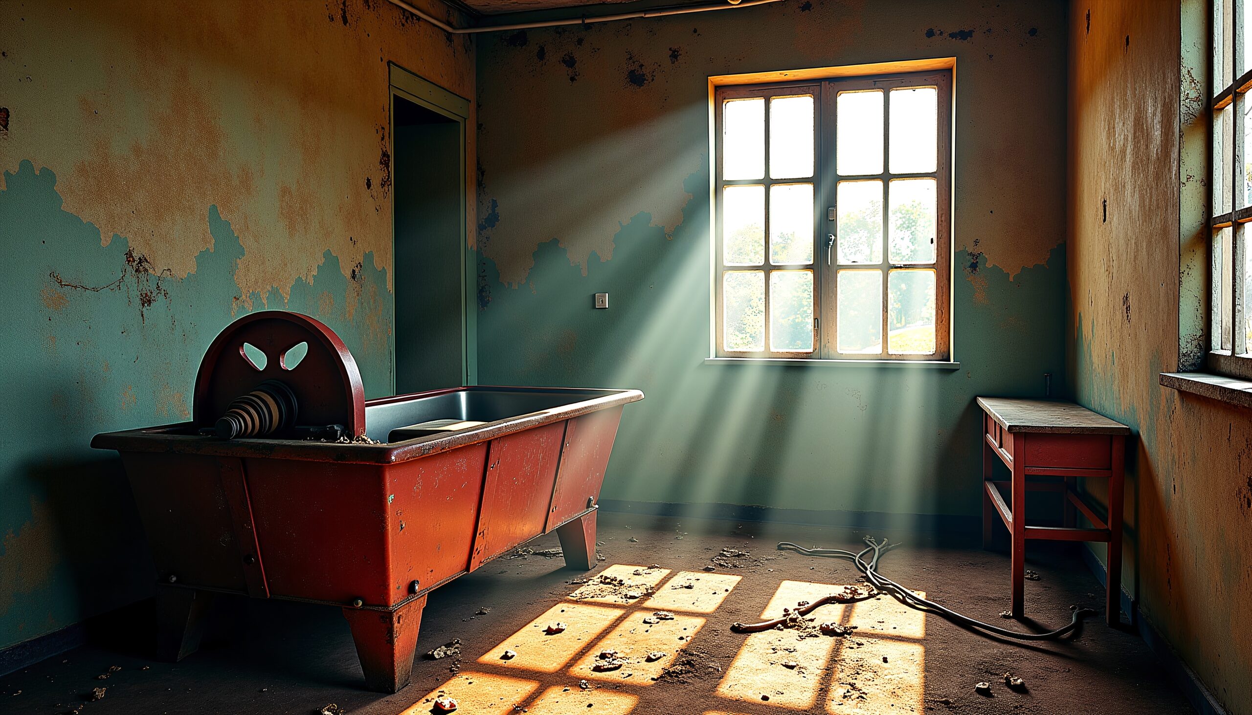 Sunlit Abandoned Room Interior