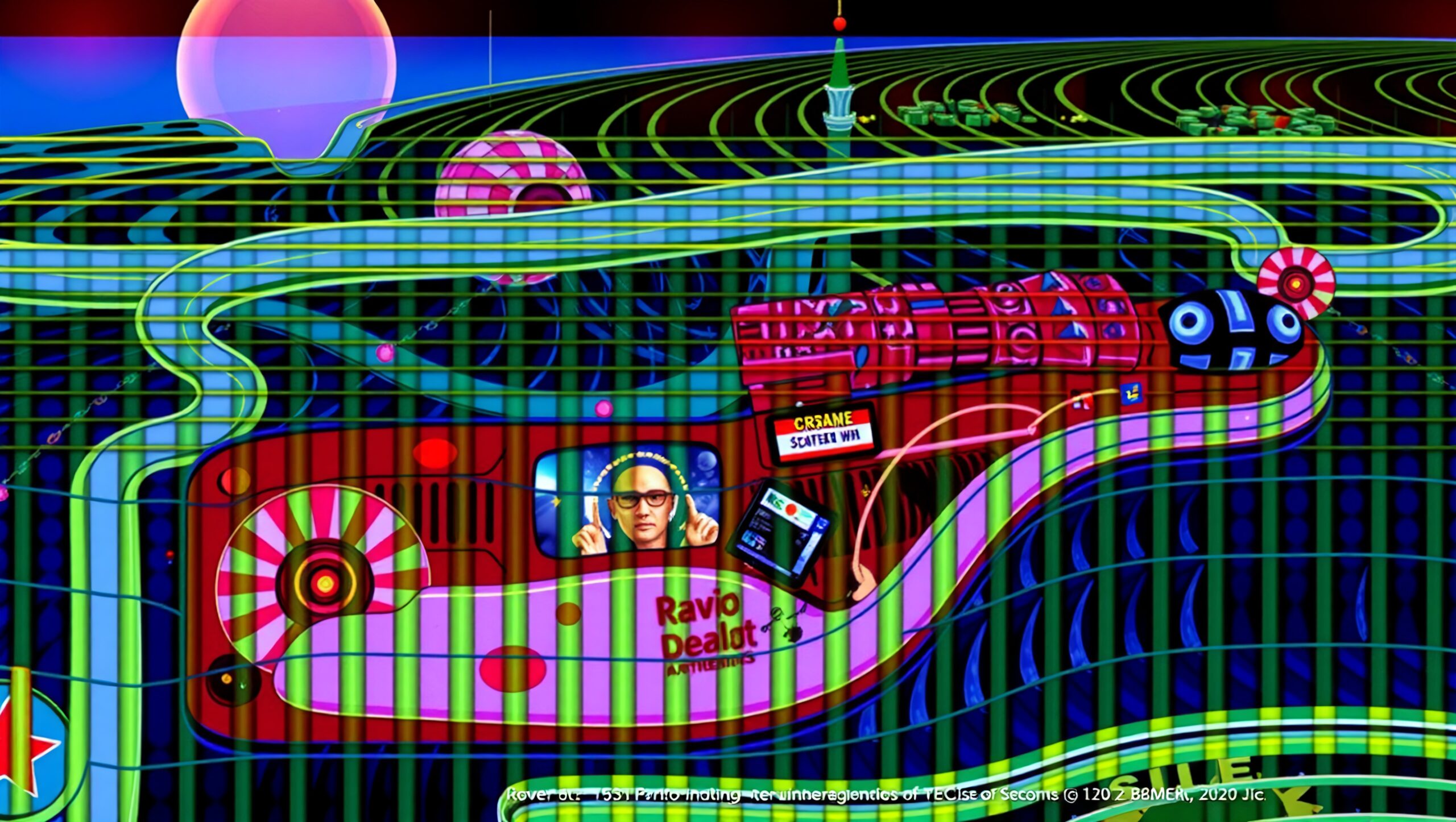 Colorful Futuristic Circuit Landscape