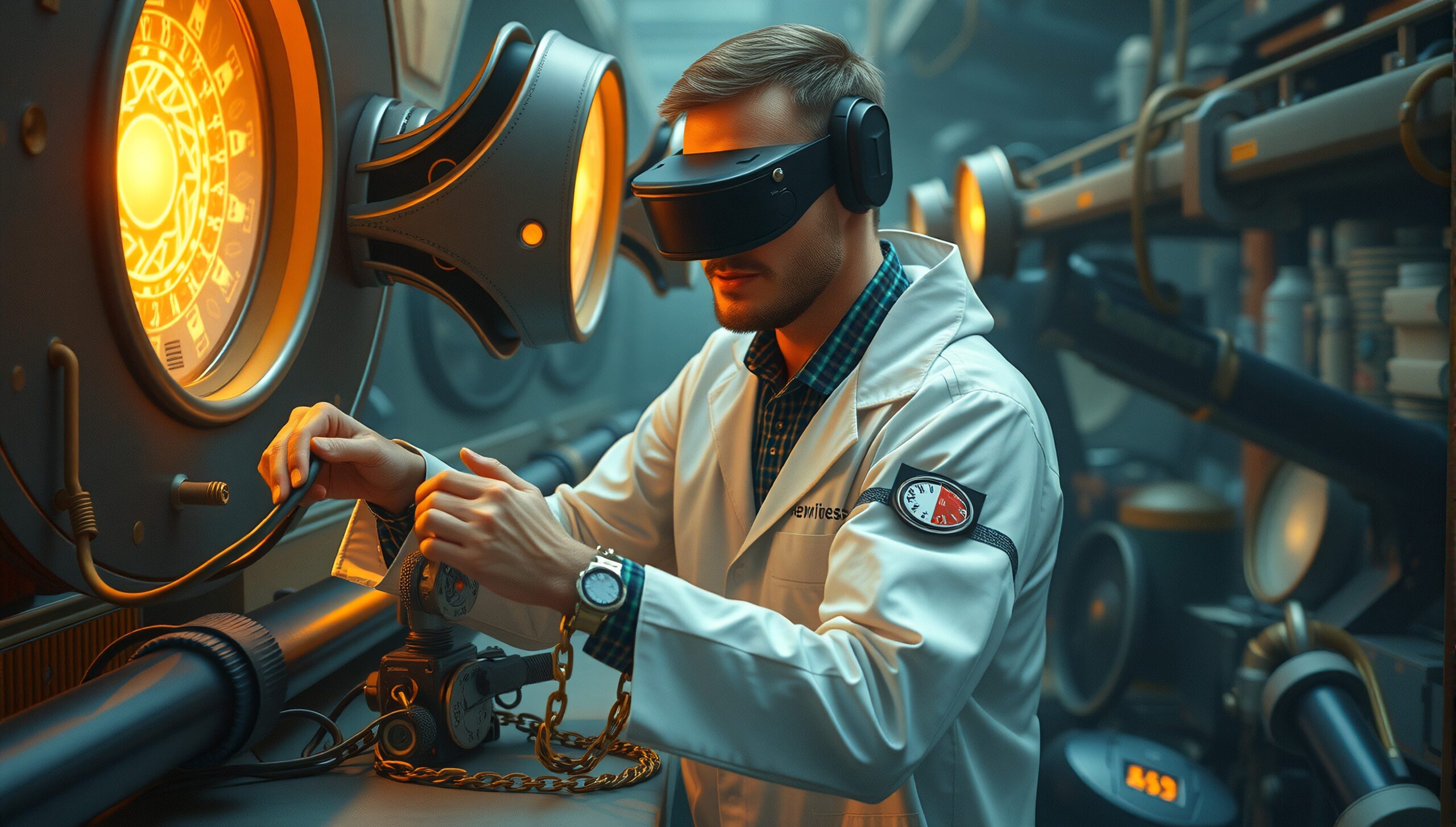Steampunk Virtual Reality Engineer