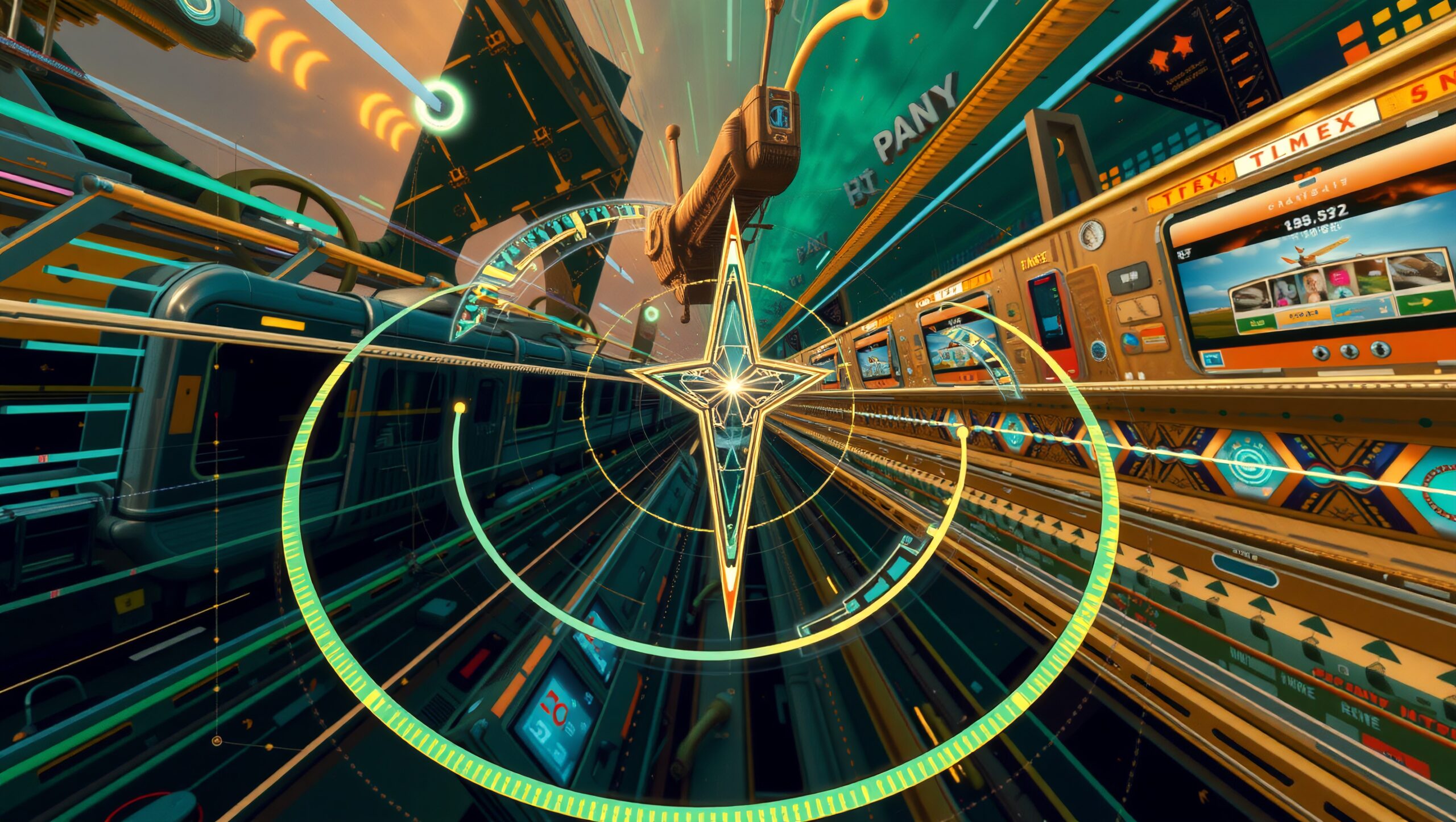 Futuristic High-Tech Train Station