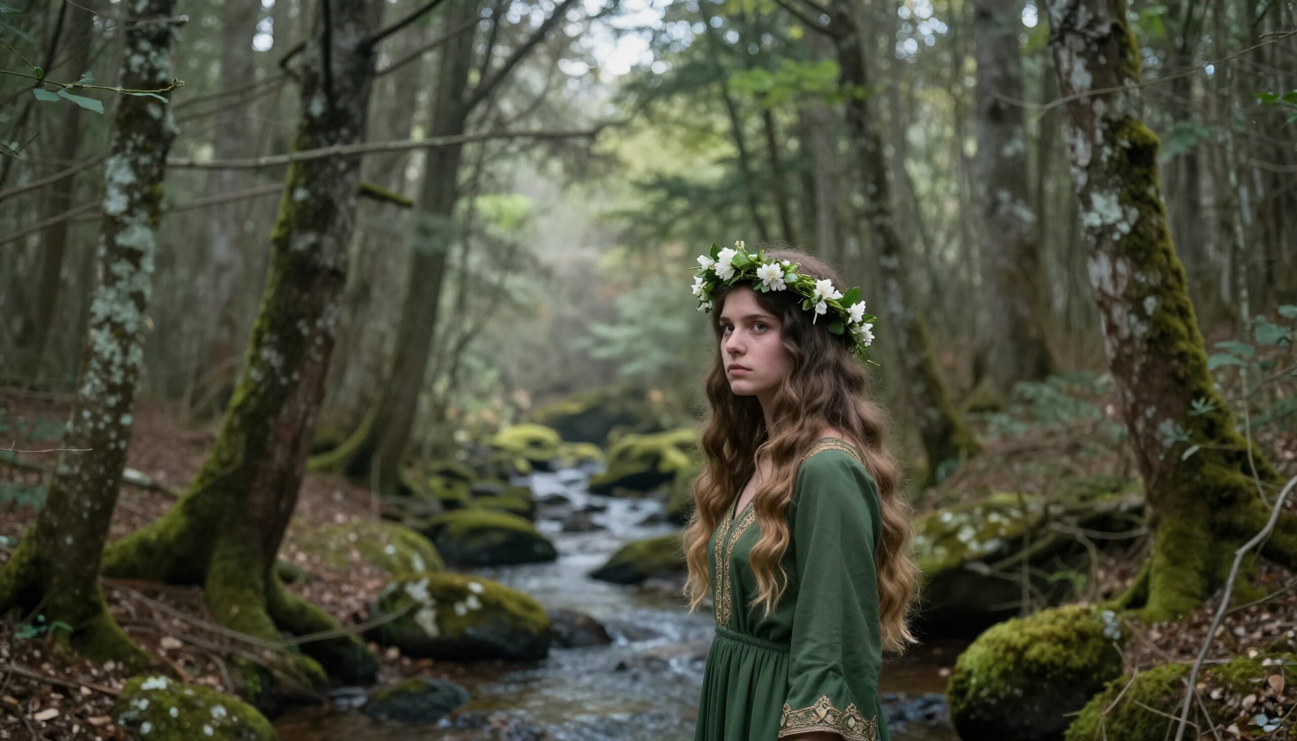 Forest Maiden by the Stream