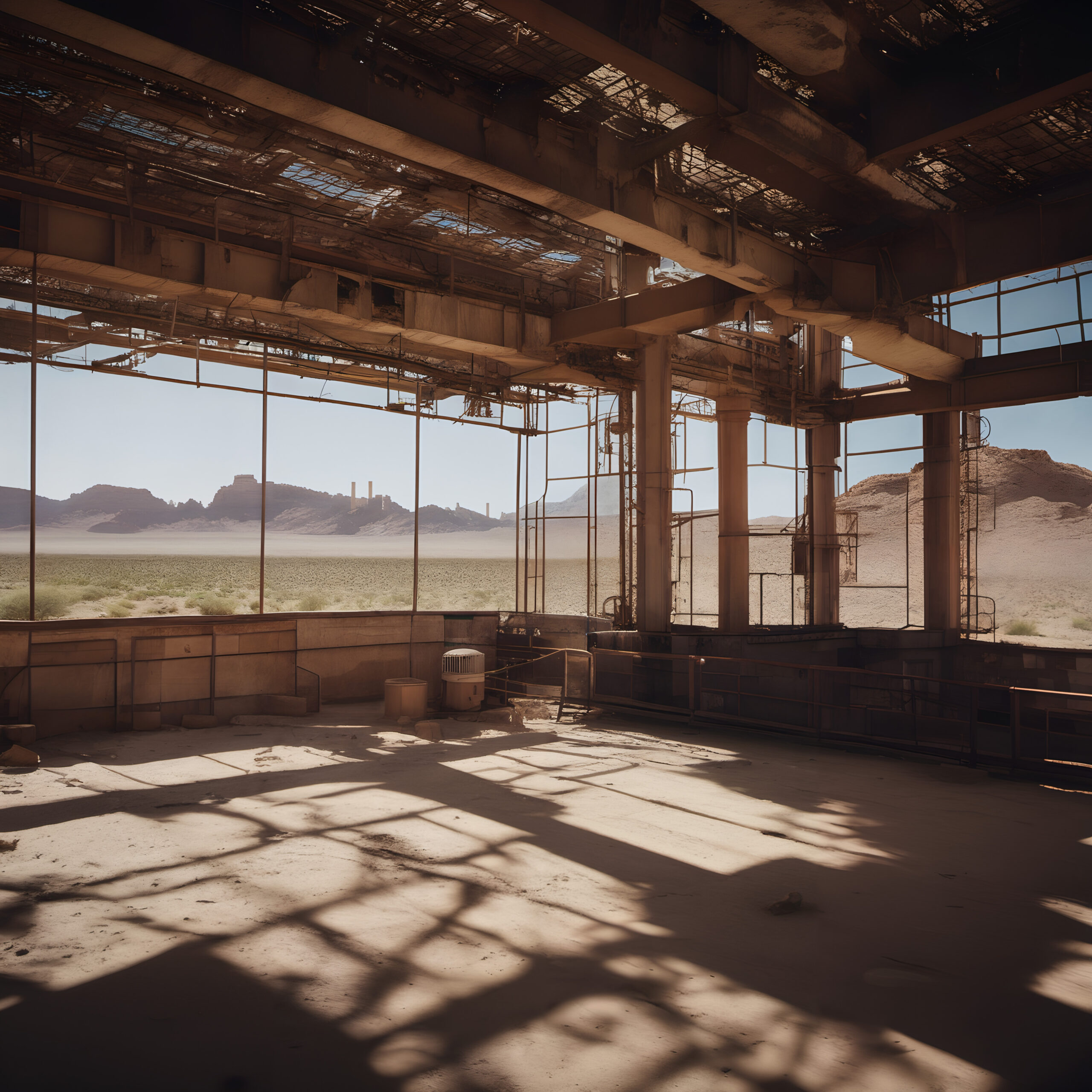 Sunlit Ruins and Vast Desert Views