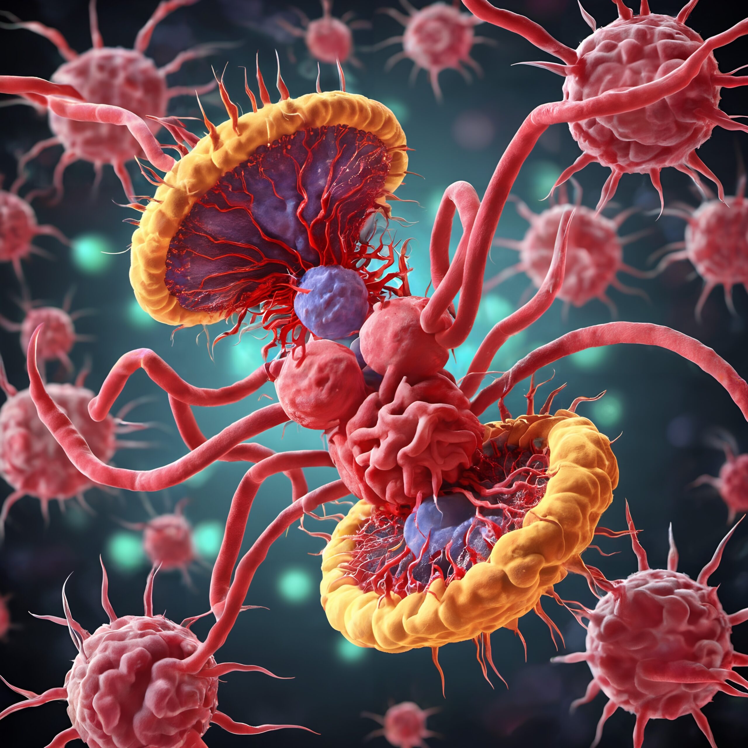 Microscopic Cellular Life Interaction