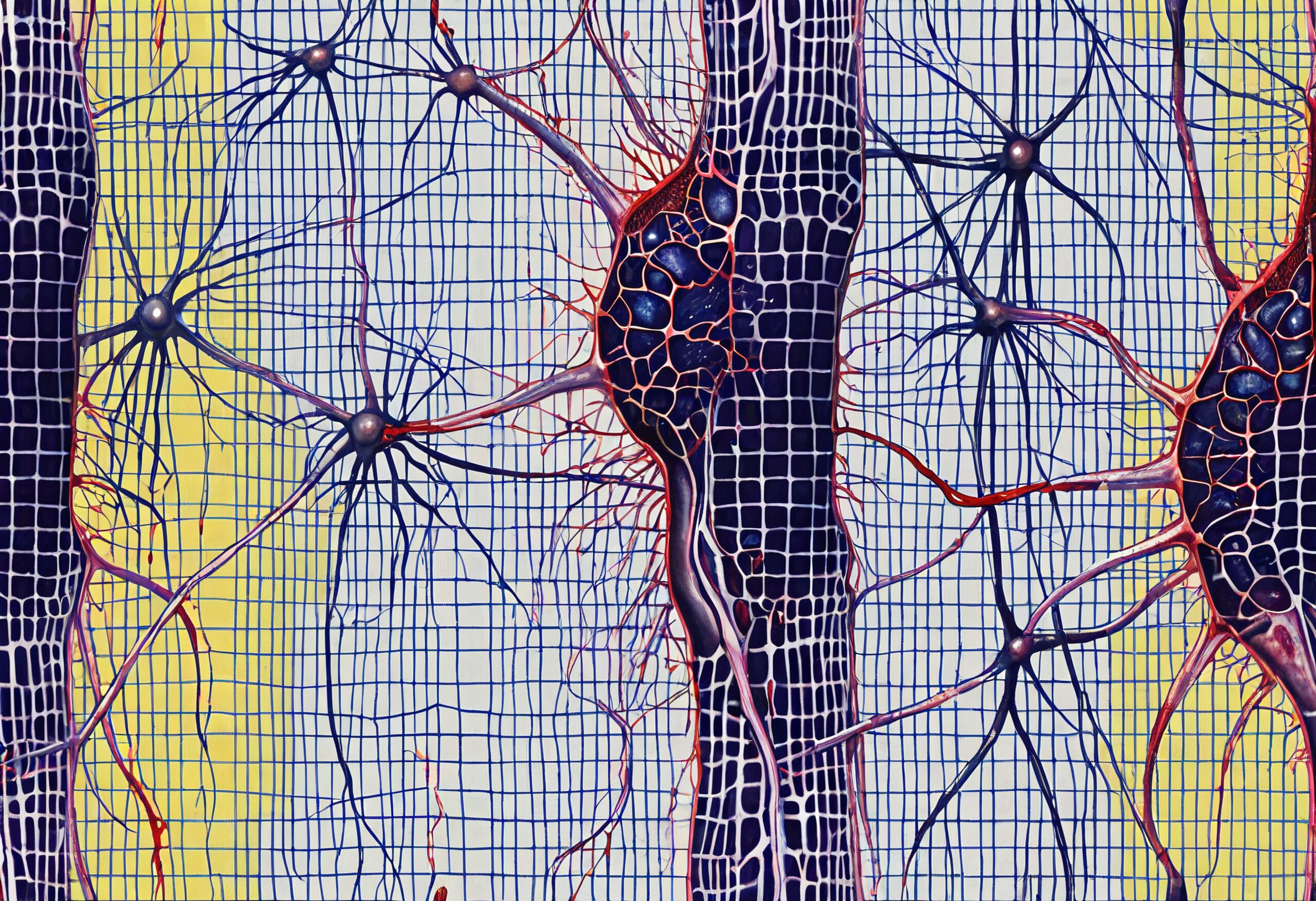 Neurons Intertwined on Colorful Grid