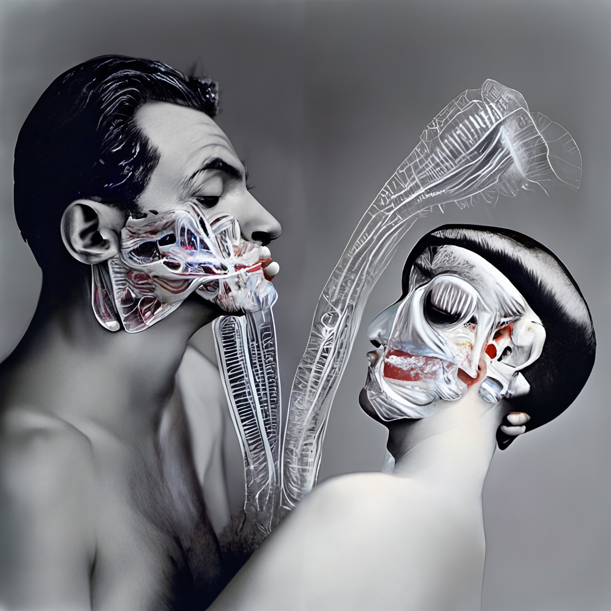 Anatomical Transparency Art Portrait