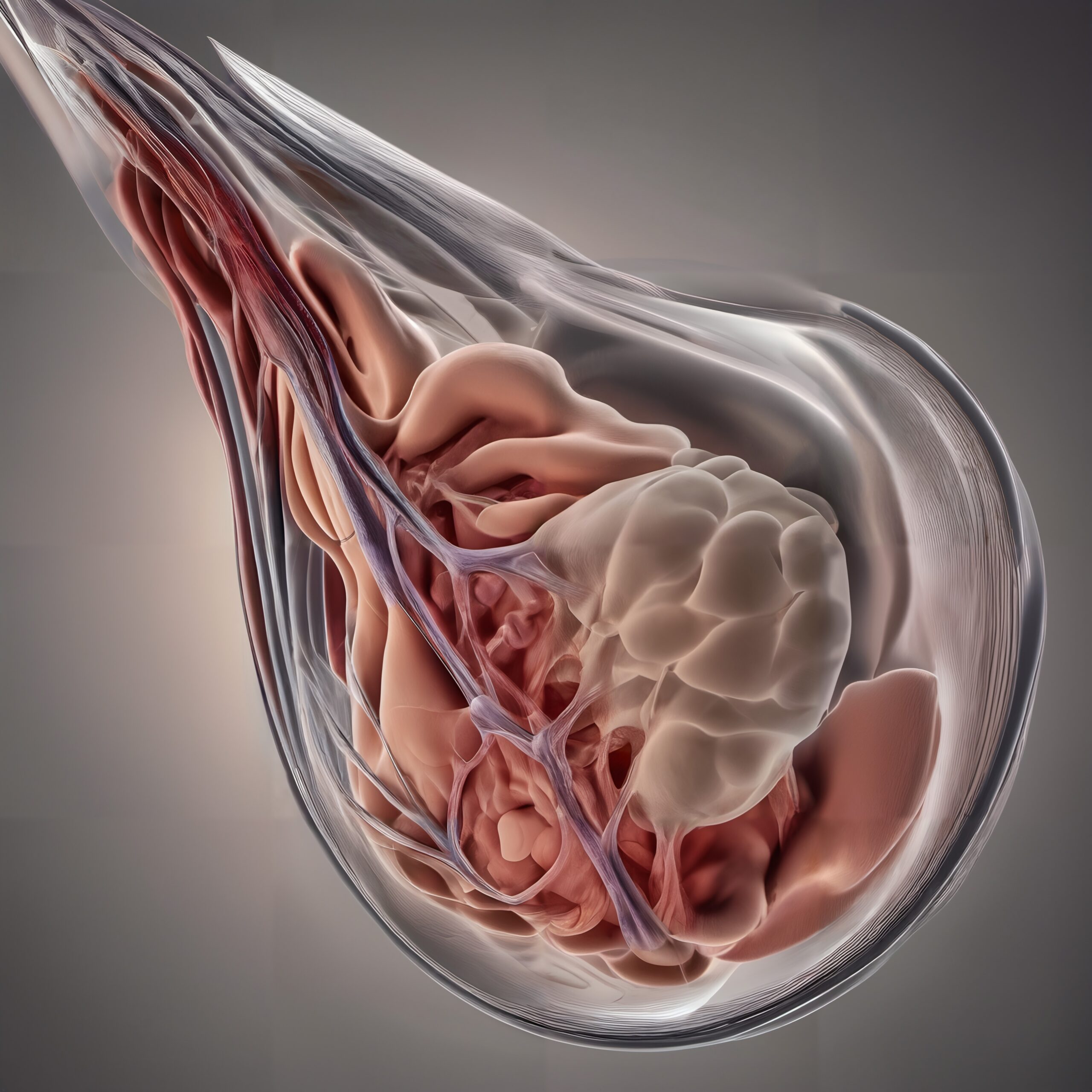 Intricate Breast Anatomy Illustration