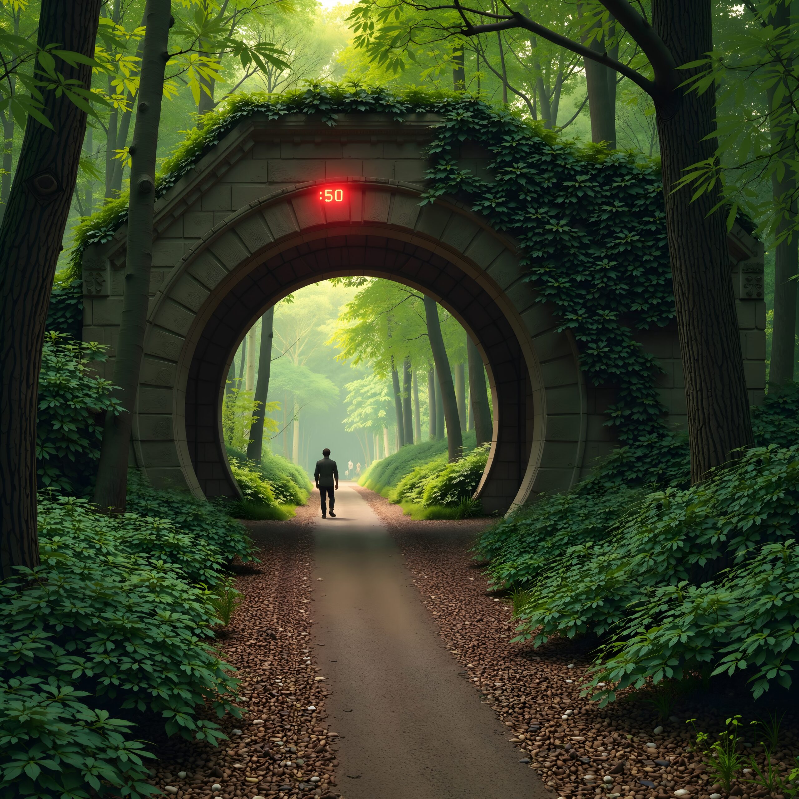 Mysterious Forest Digital Countdown Archway
