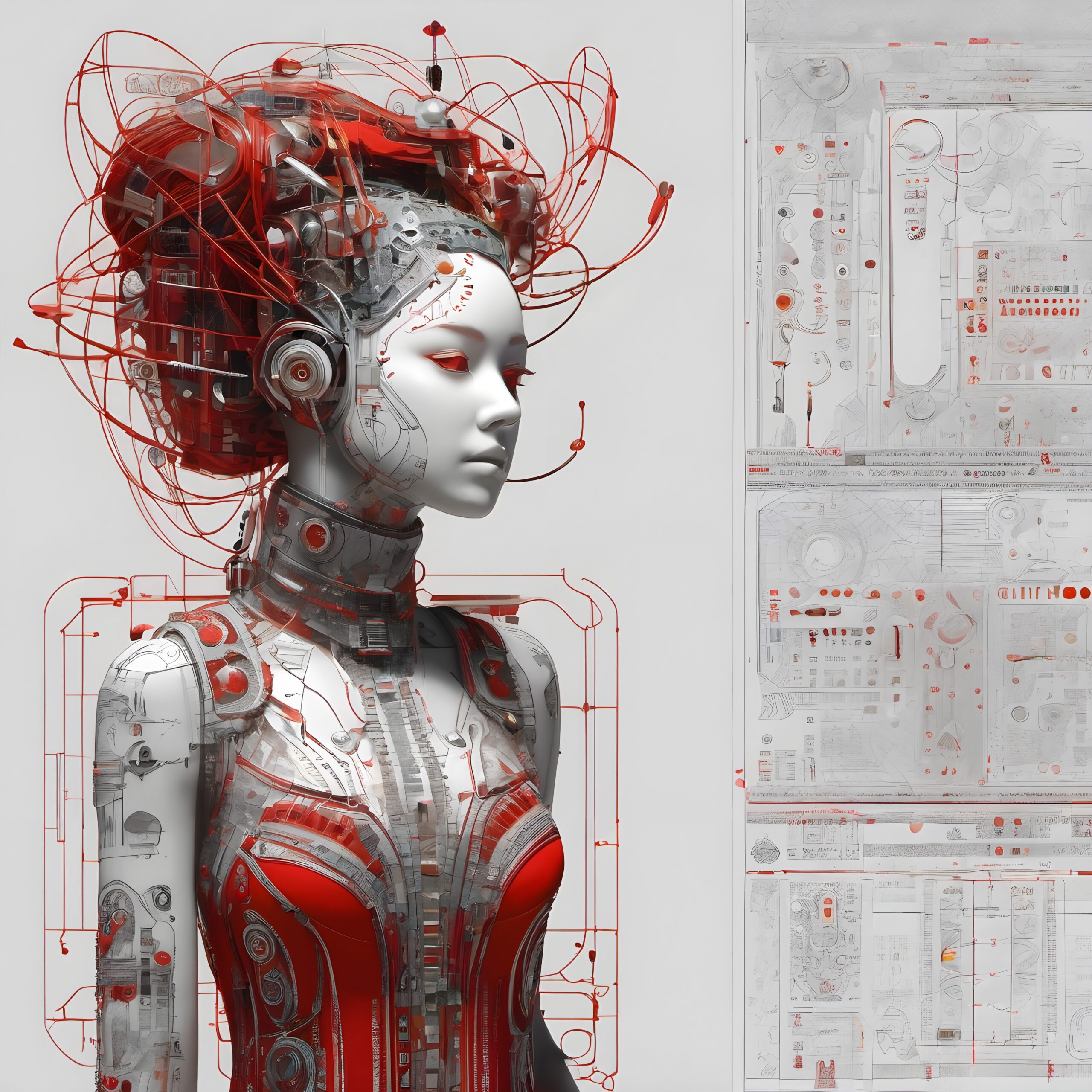 Futuristic Humanoid Robot Design