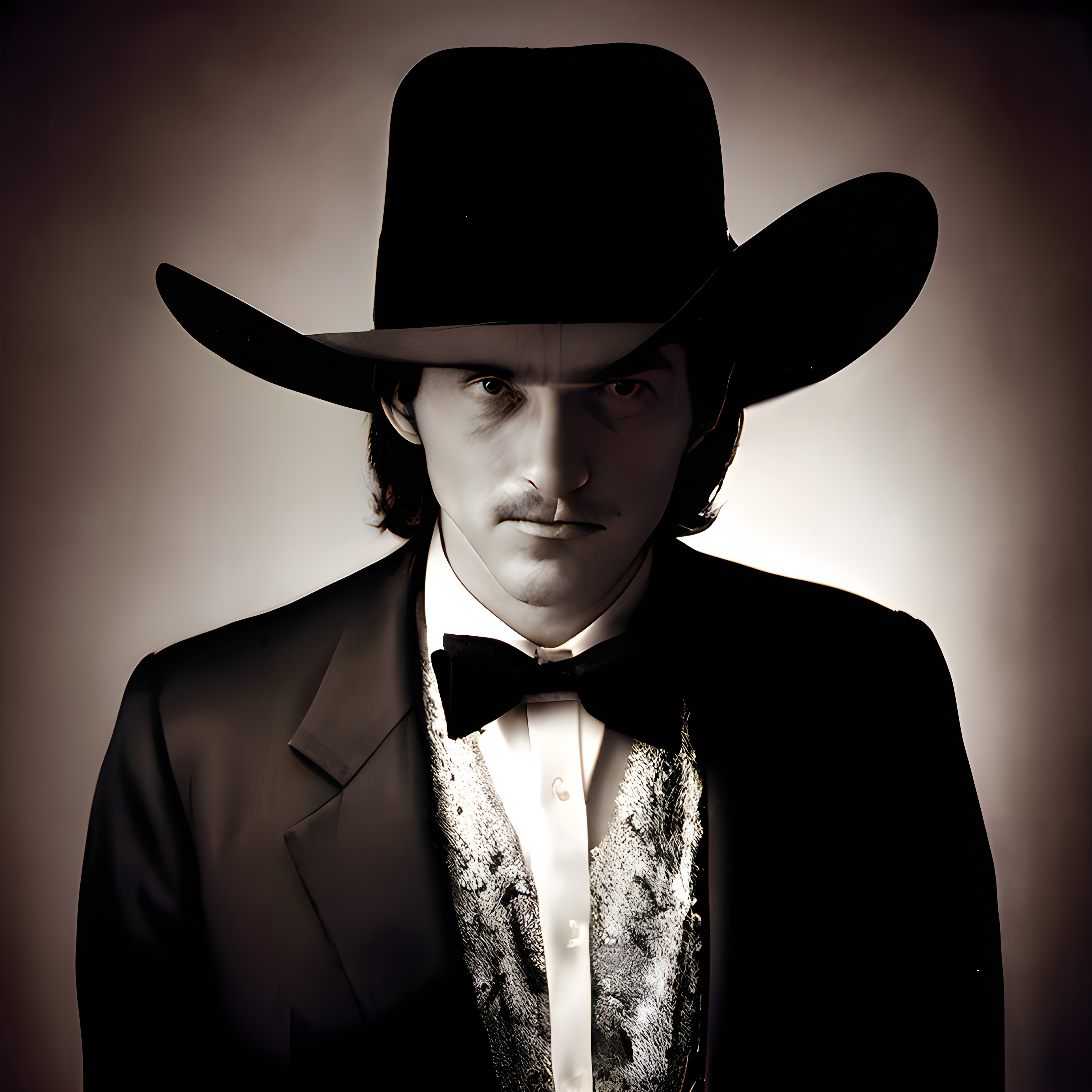 Vintage Cowboy in Formal Attire