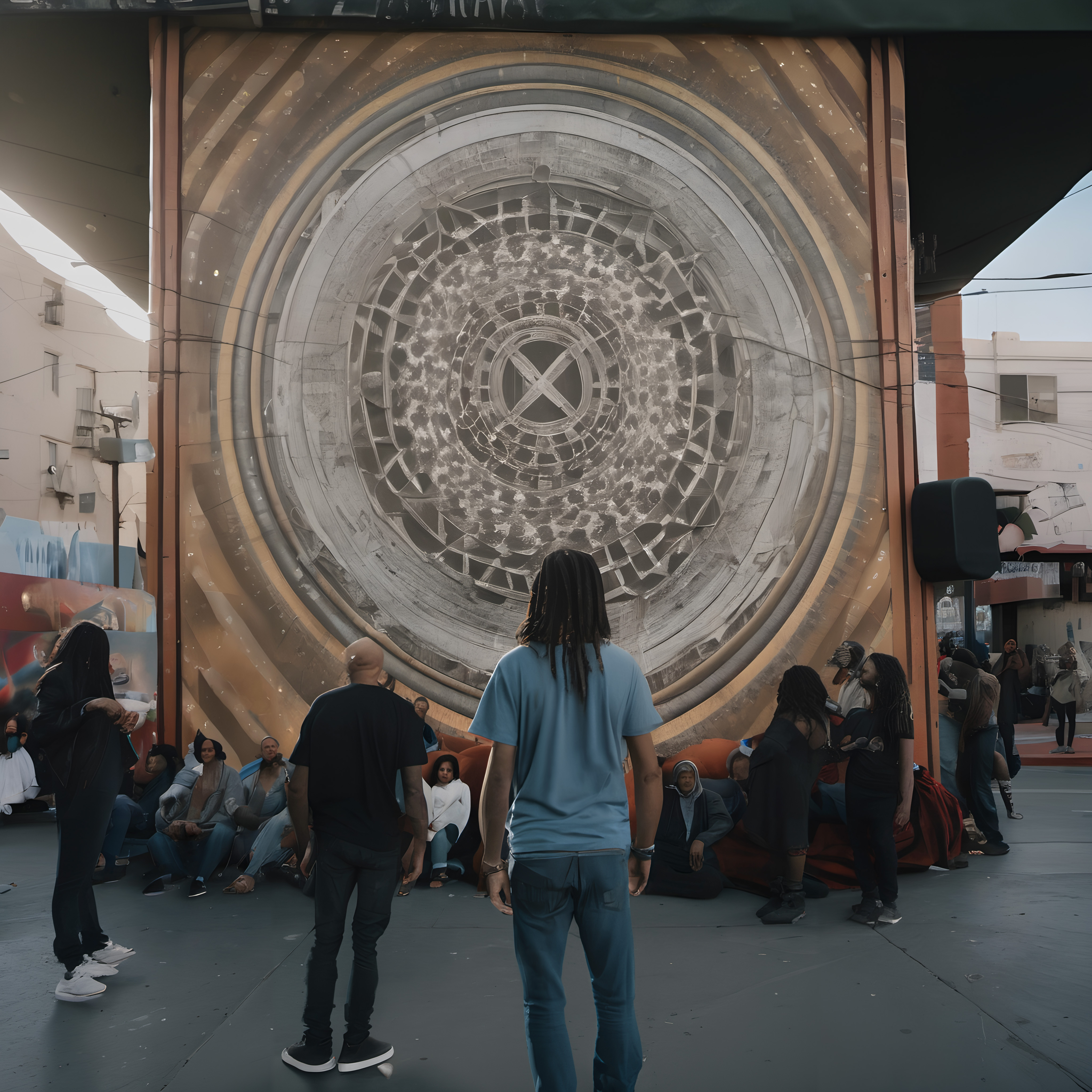 Portal Art Installation in Urban Environment