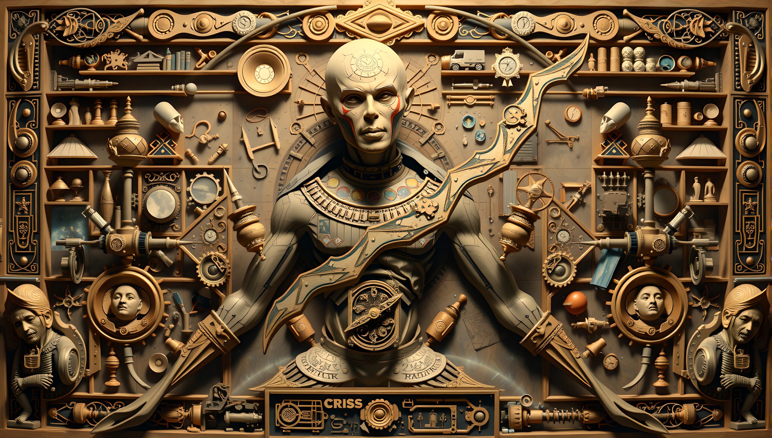 Steampunk Mechanic Art Installation