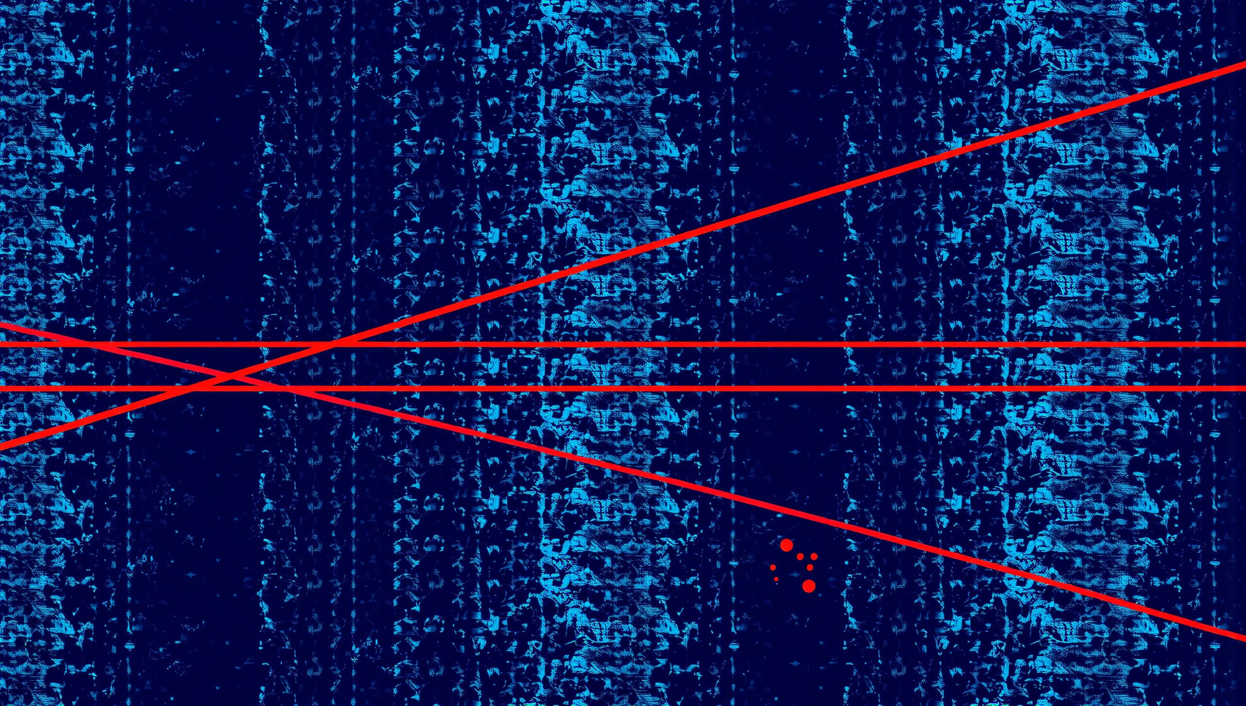 Chaos in Structured Blue Lines