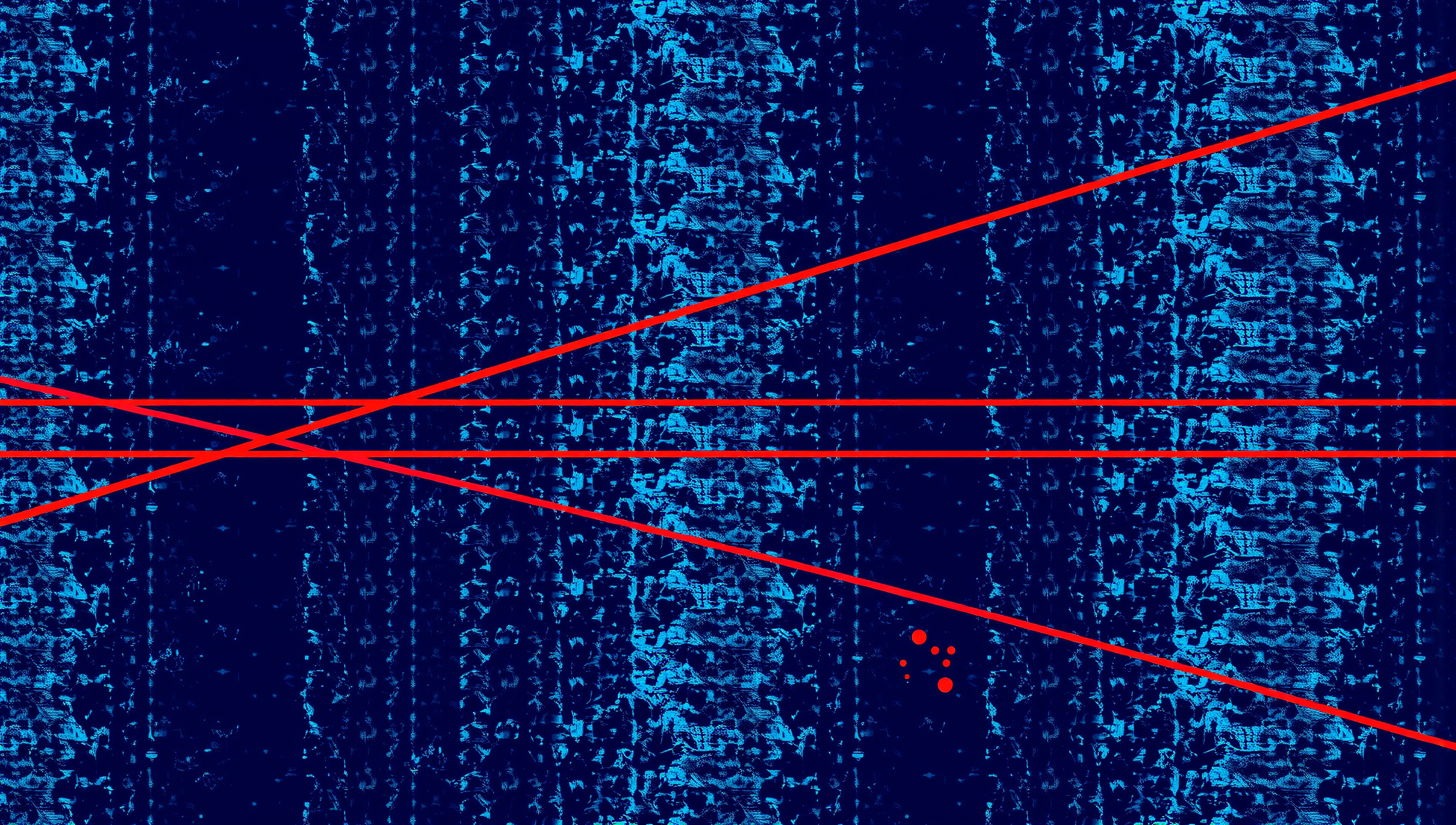 Chaos in Structured Blue Lines