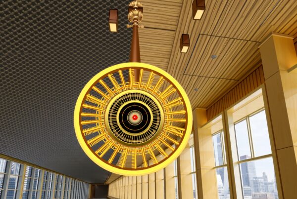 Futuristic Turbine Light Fixture