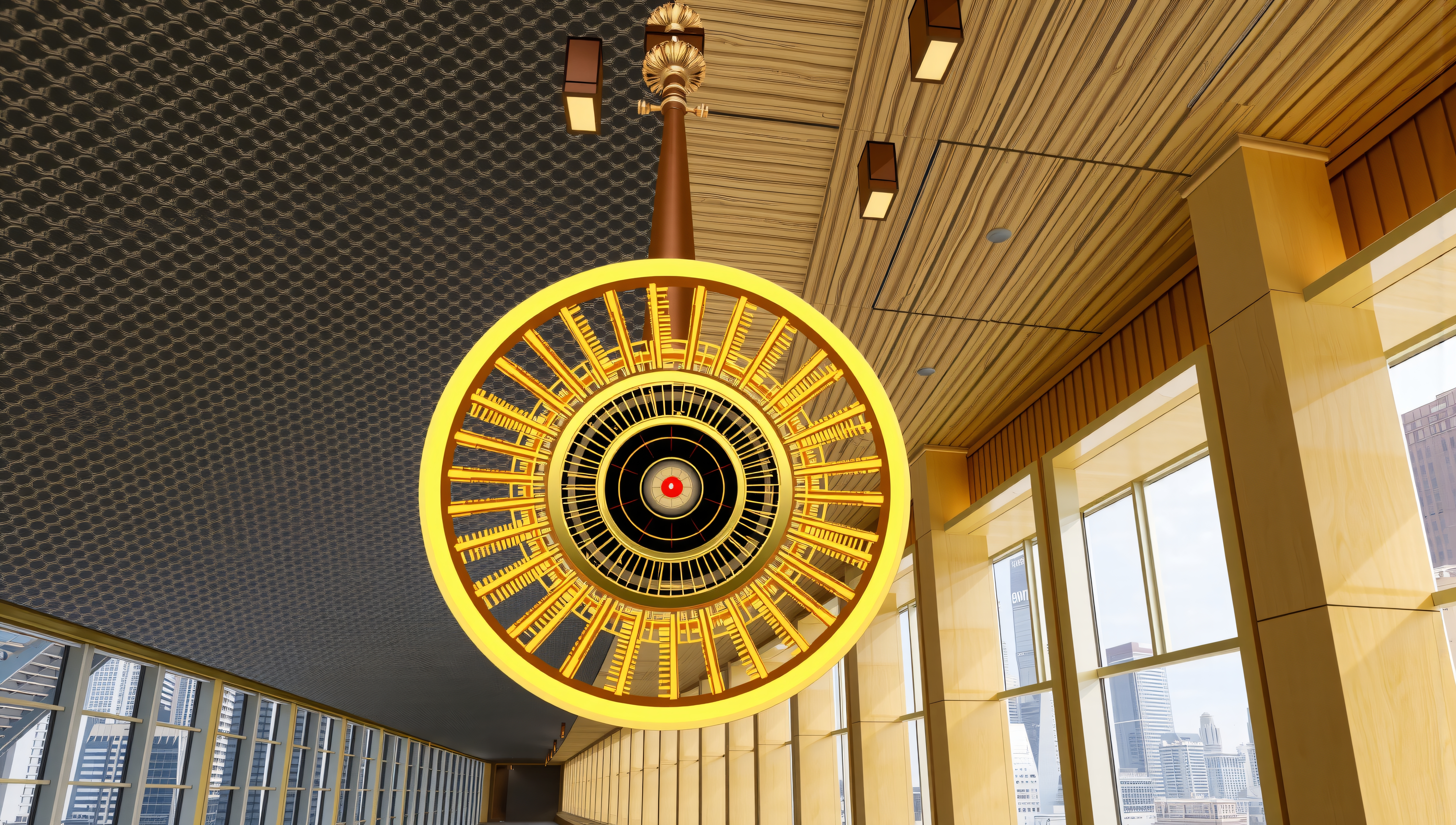 Futuristic Turbine Light Fixture