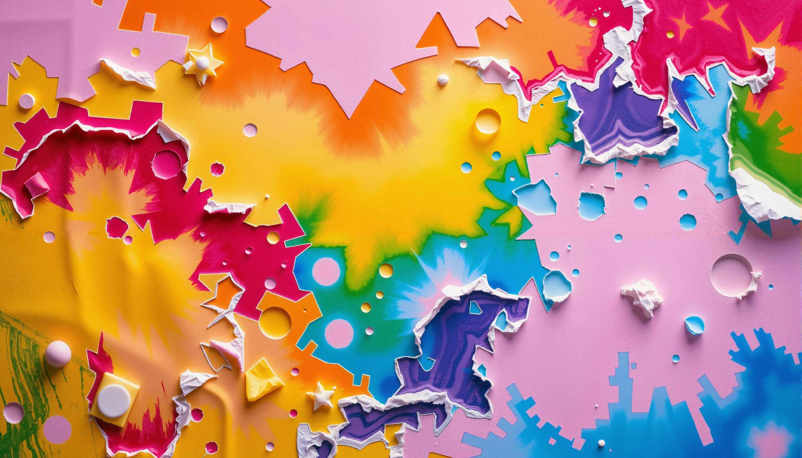 Explosive Rainbow Paper Universe