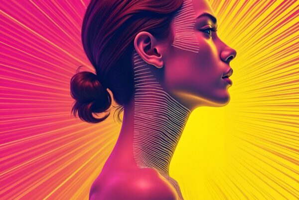 Vibrant Portrait in Profile View