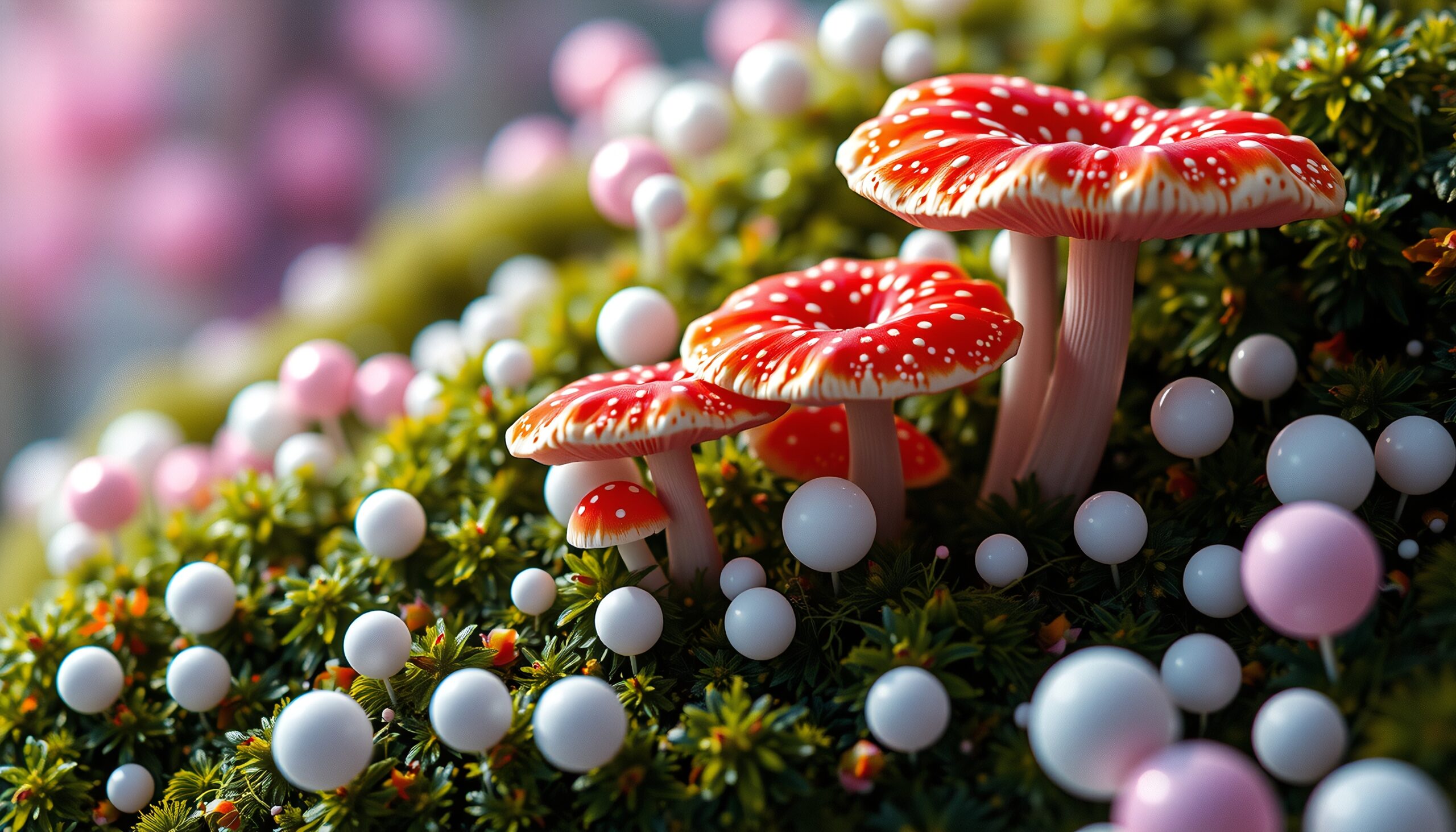 Magical Mushroom Fantasy Scene