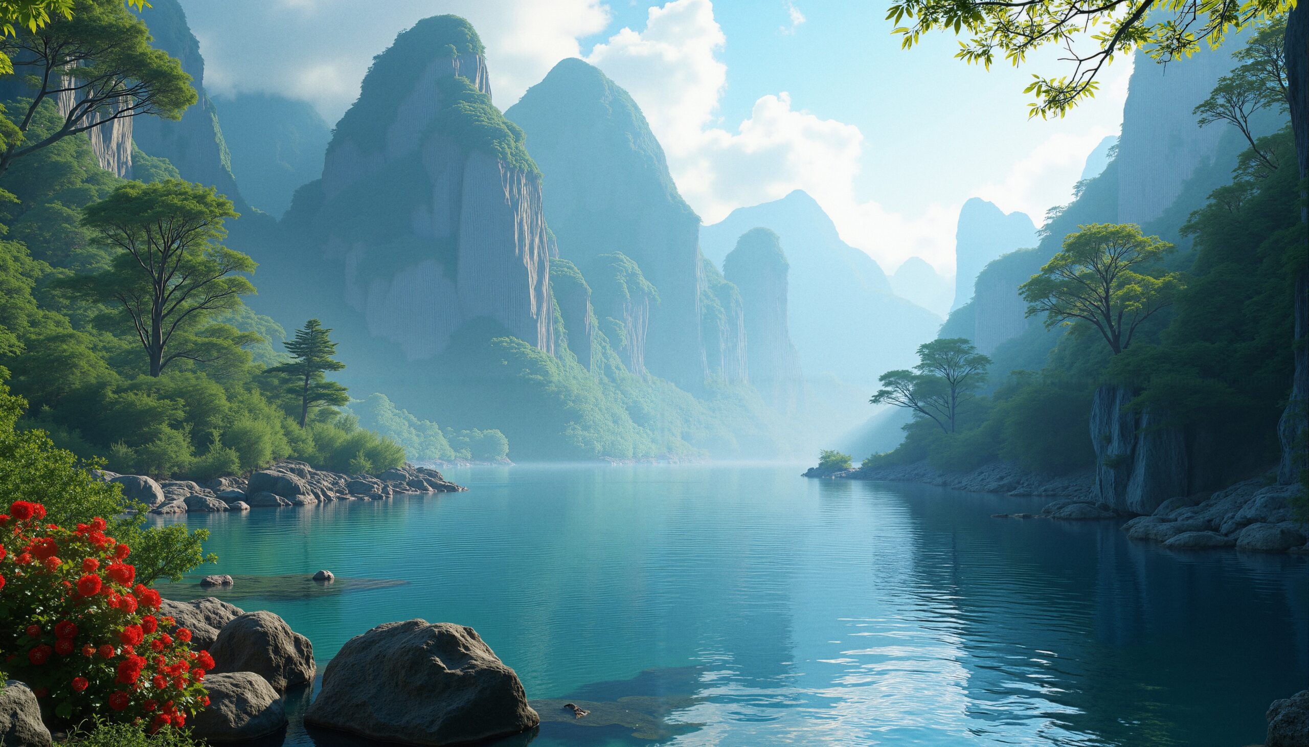 Majestic Mountain River Serenity