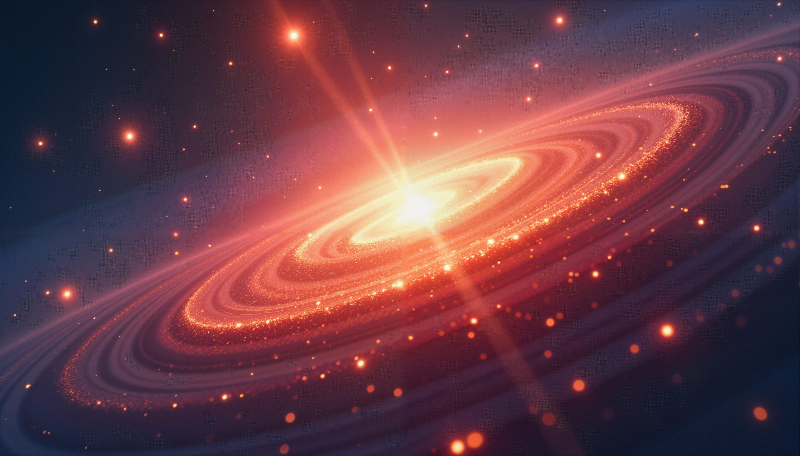 Galactic Swirl of Brilliant Light