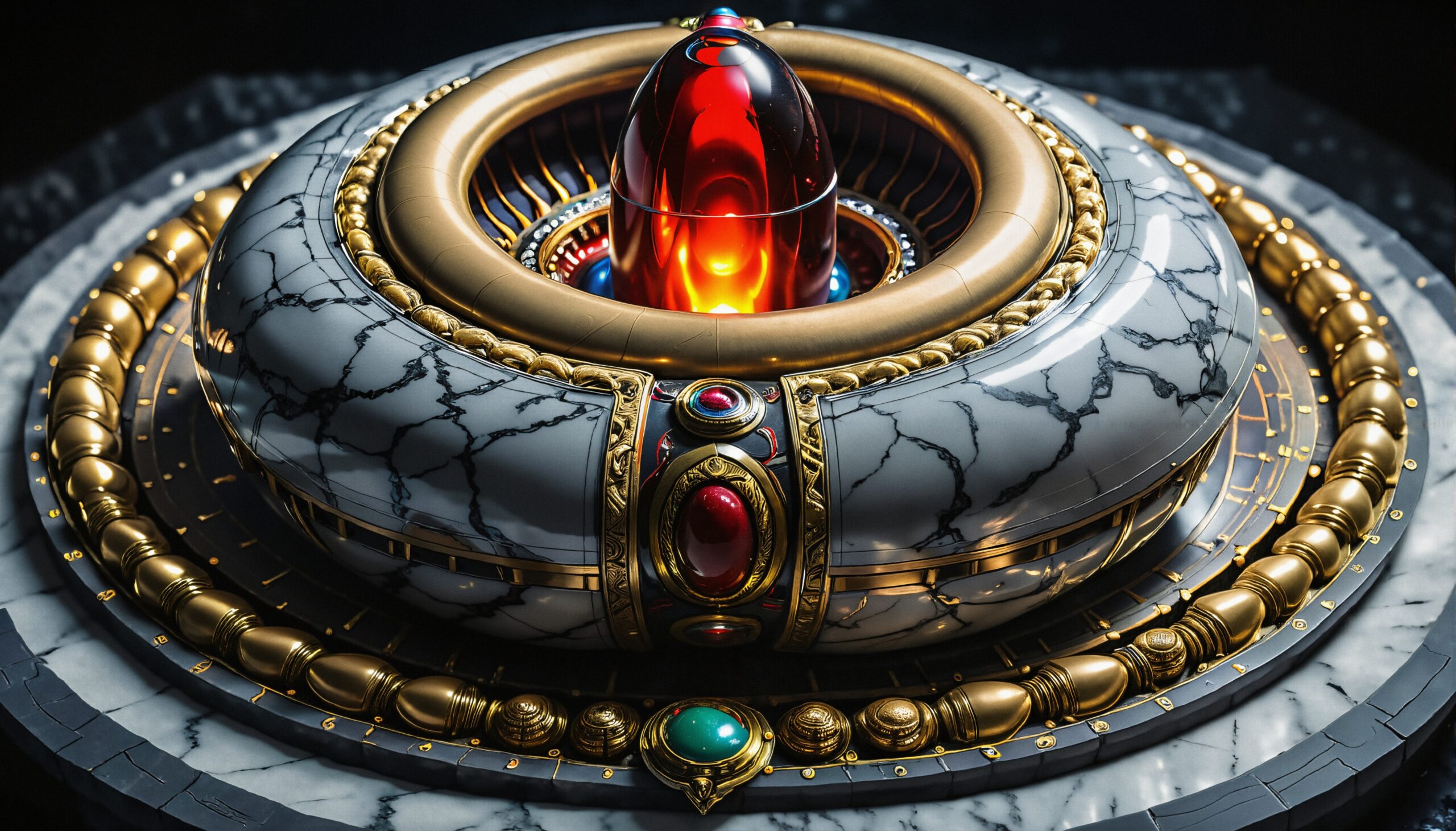 Futuristic Ornate Gemstone Altar
