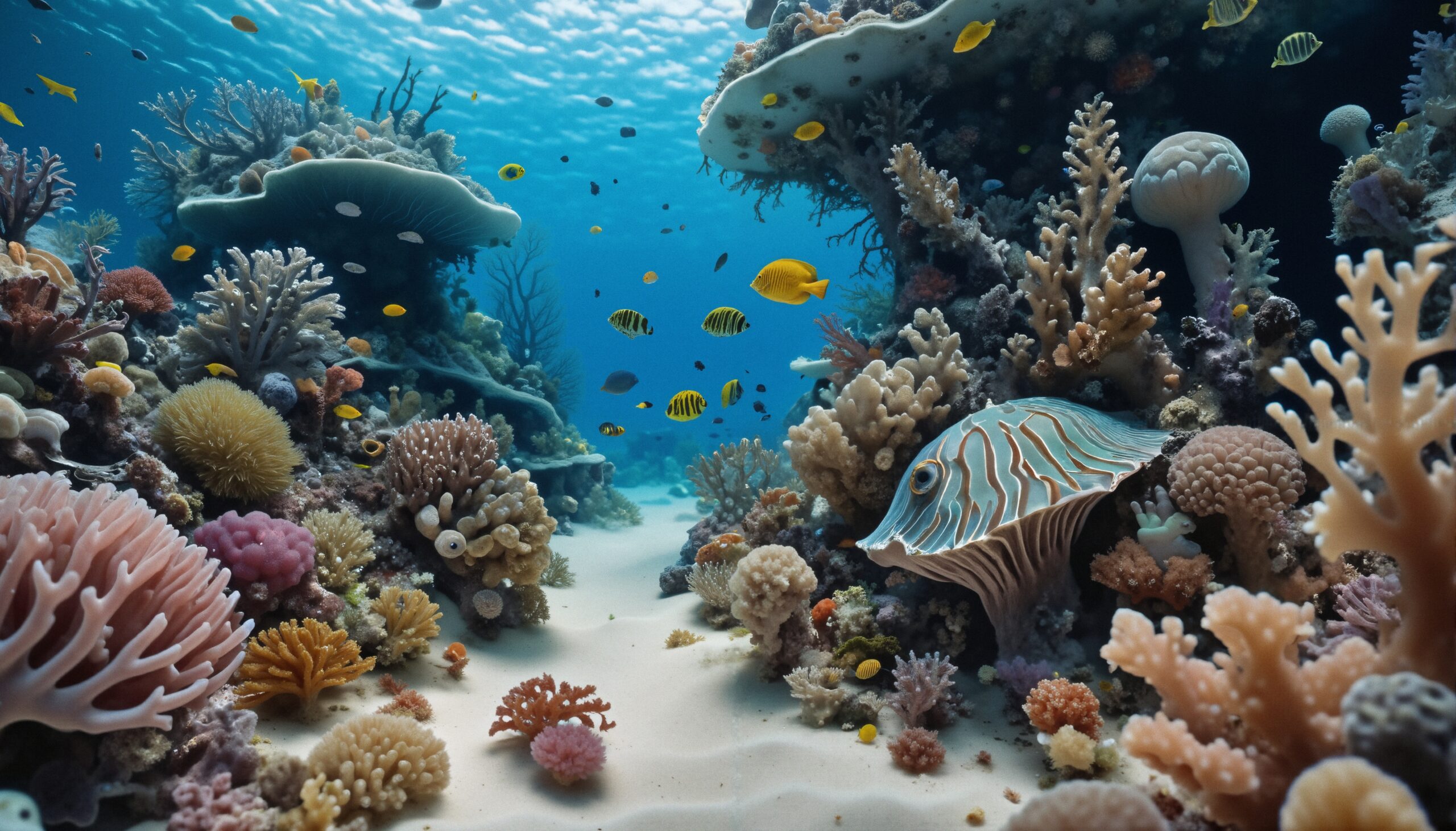 Vibrant Underwater Coral Reef Scene
