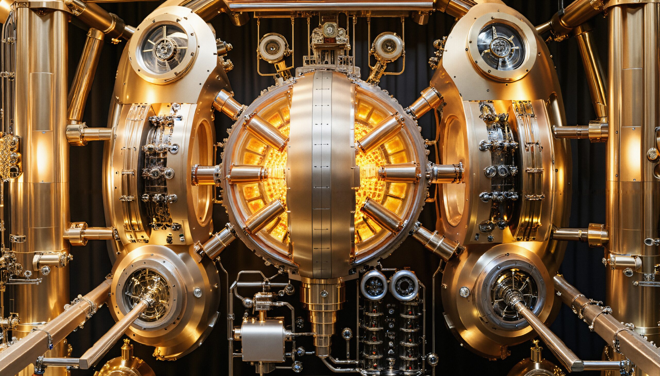 Golden Fusion Reactor Core Machinery