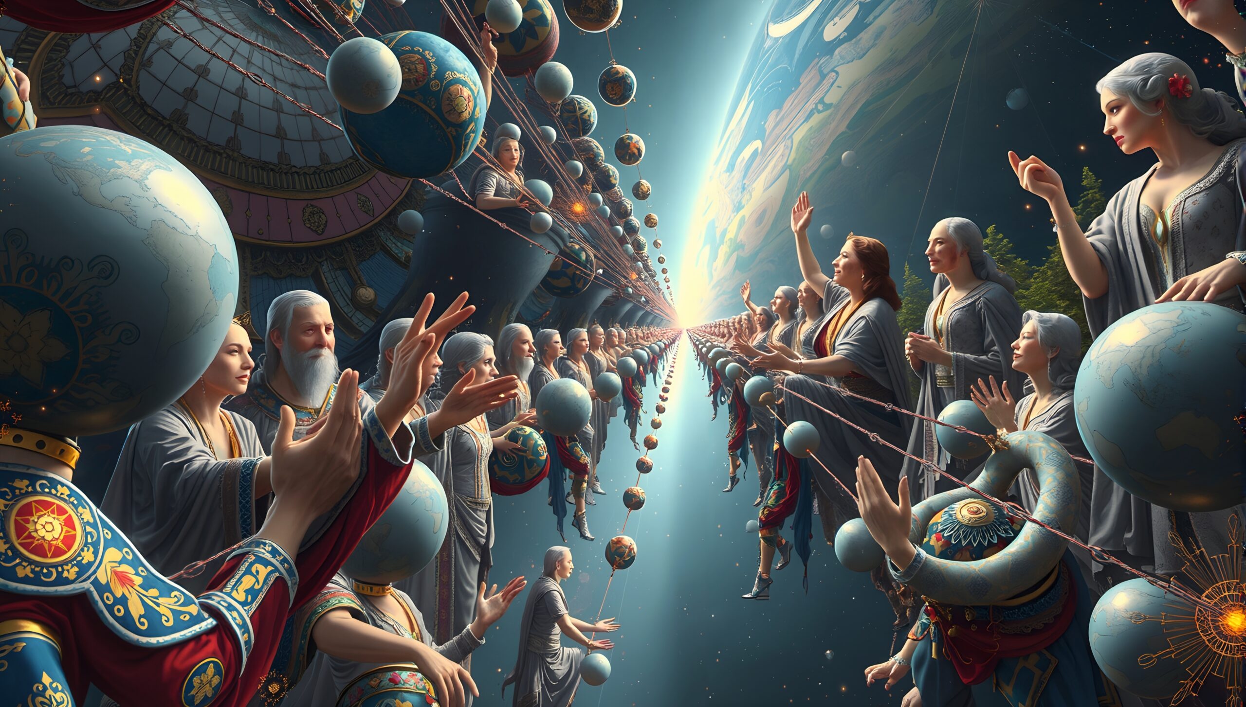 Celestial Dance of Infinite Reflections