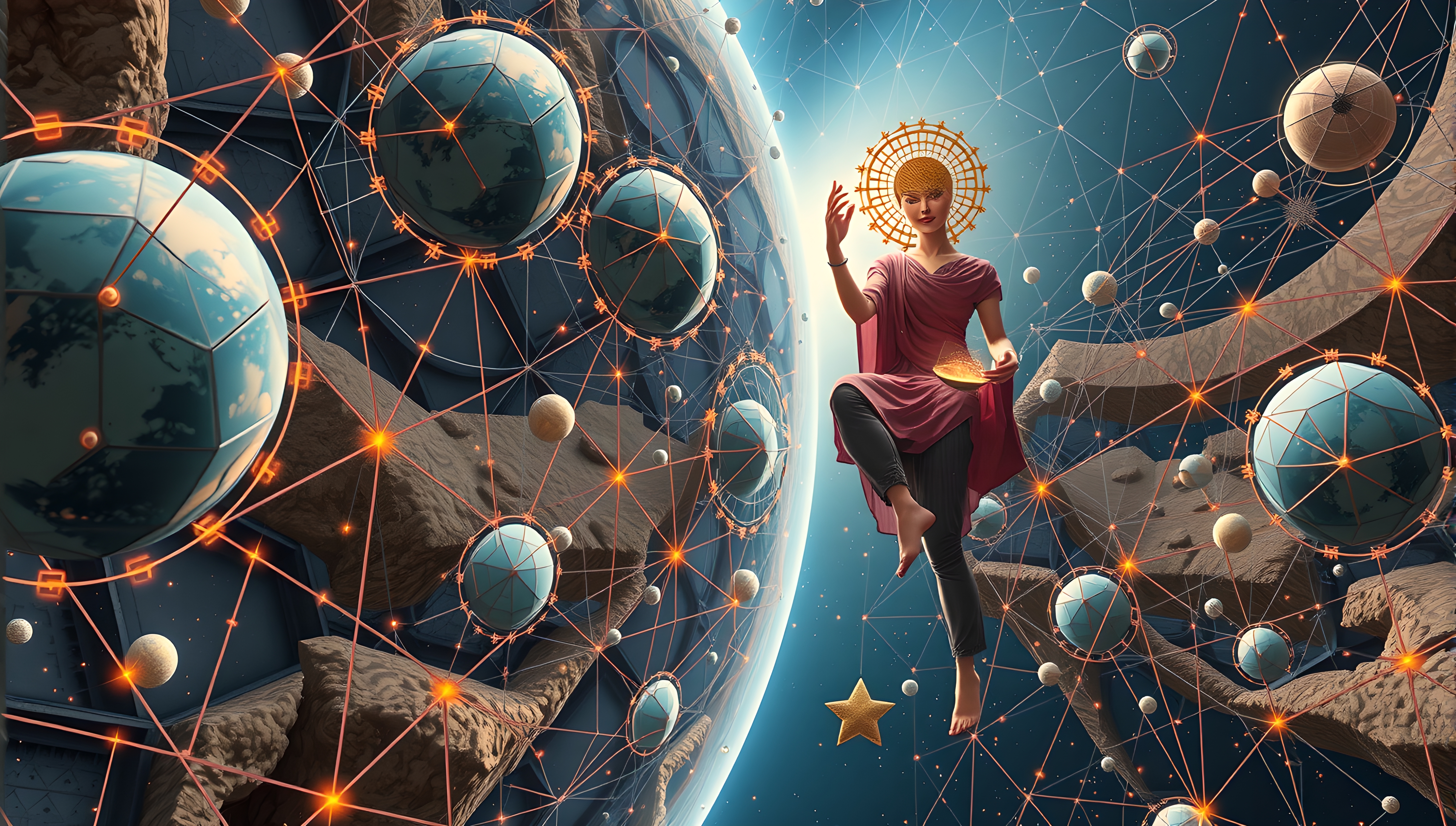 Divine Celestial Network Visualization