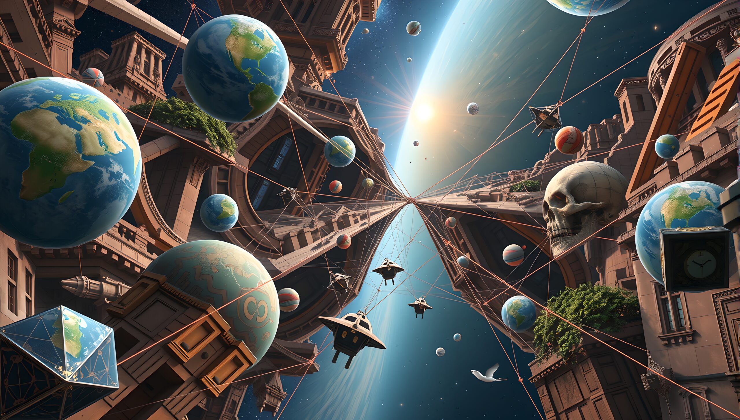 Floating Globes and Celestial Elements