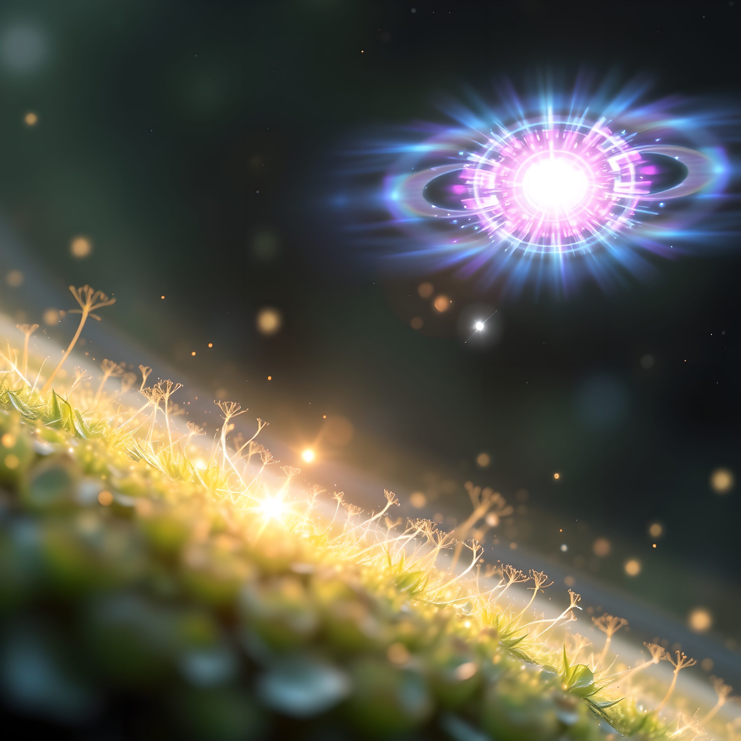 Cosmic Sunrise over Alien Landscape