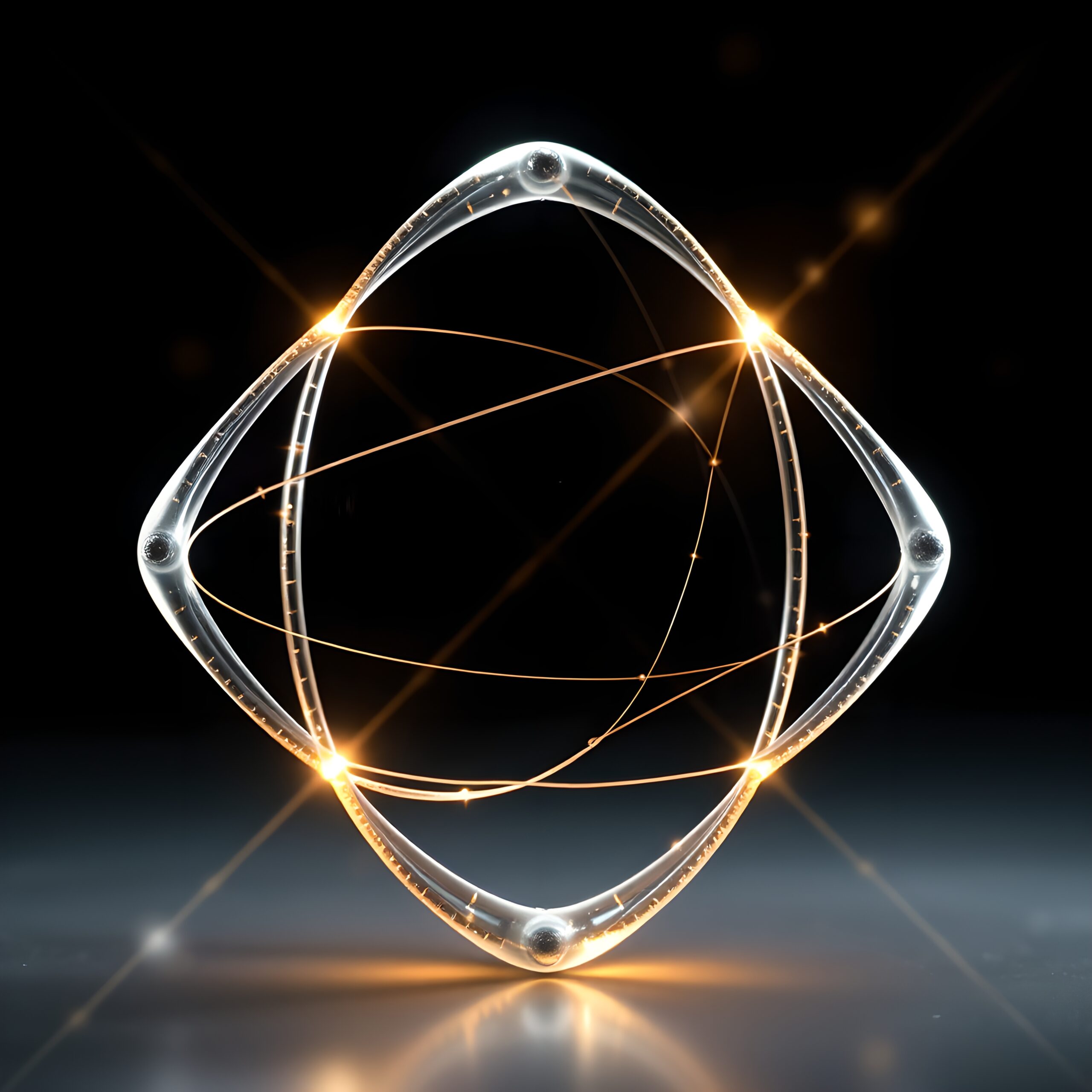 Futuristic Geometric Light Structure